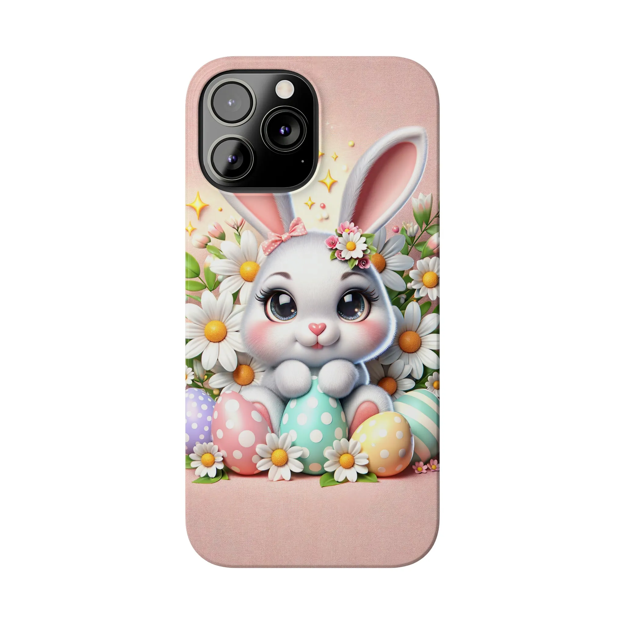 Easter Bunny Design Sleek Elegance Wireless-Charging Compatible Phone Case Slim Phone Case compatible with over 20 iphone models