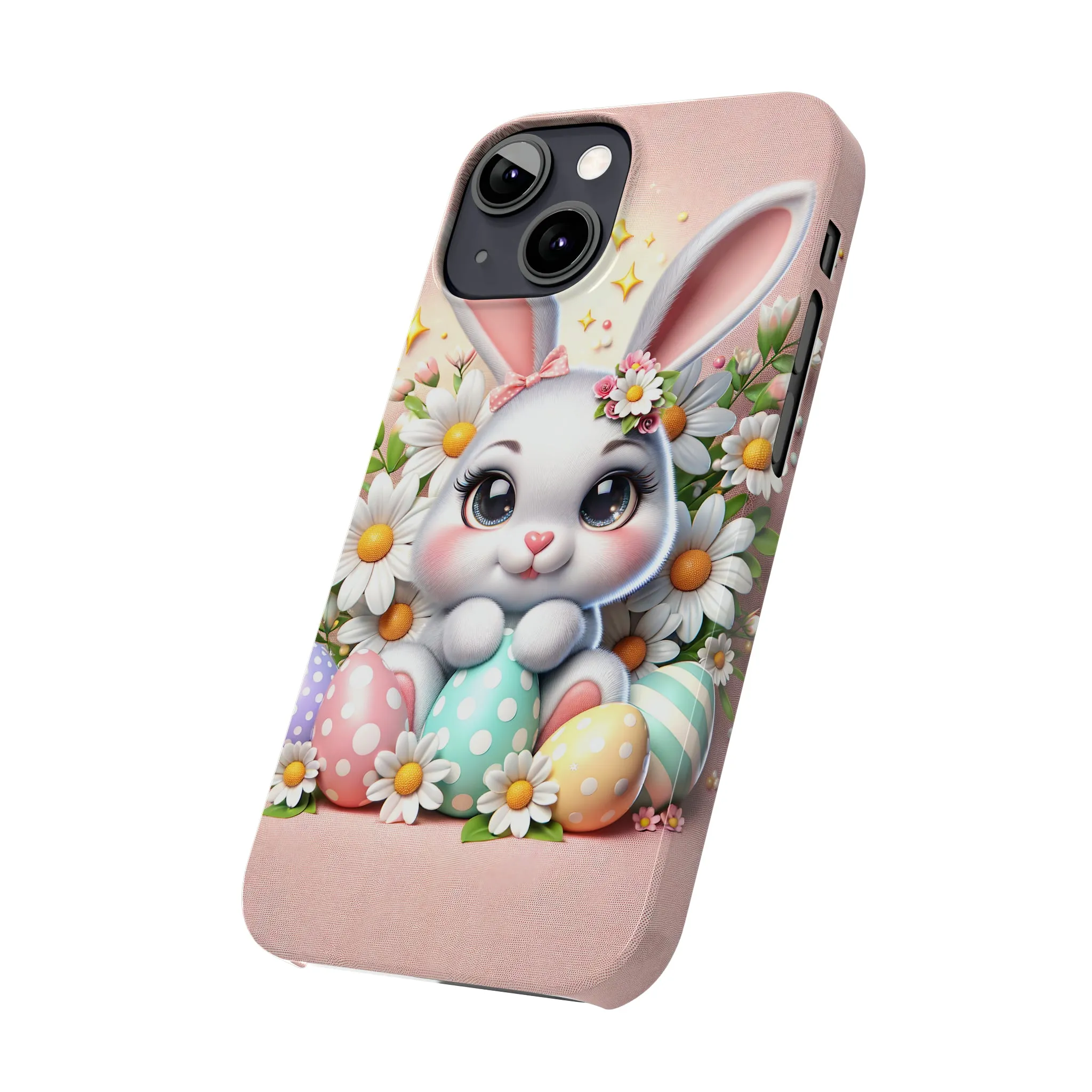 Easter Bunny Design Sleek Elegance Wireless-Charging Compatible Phone Case Slim Phone Case compatible with over 20 iphone models