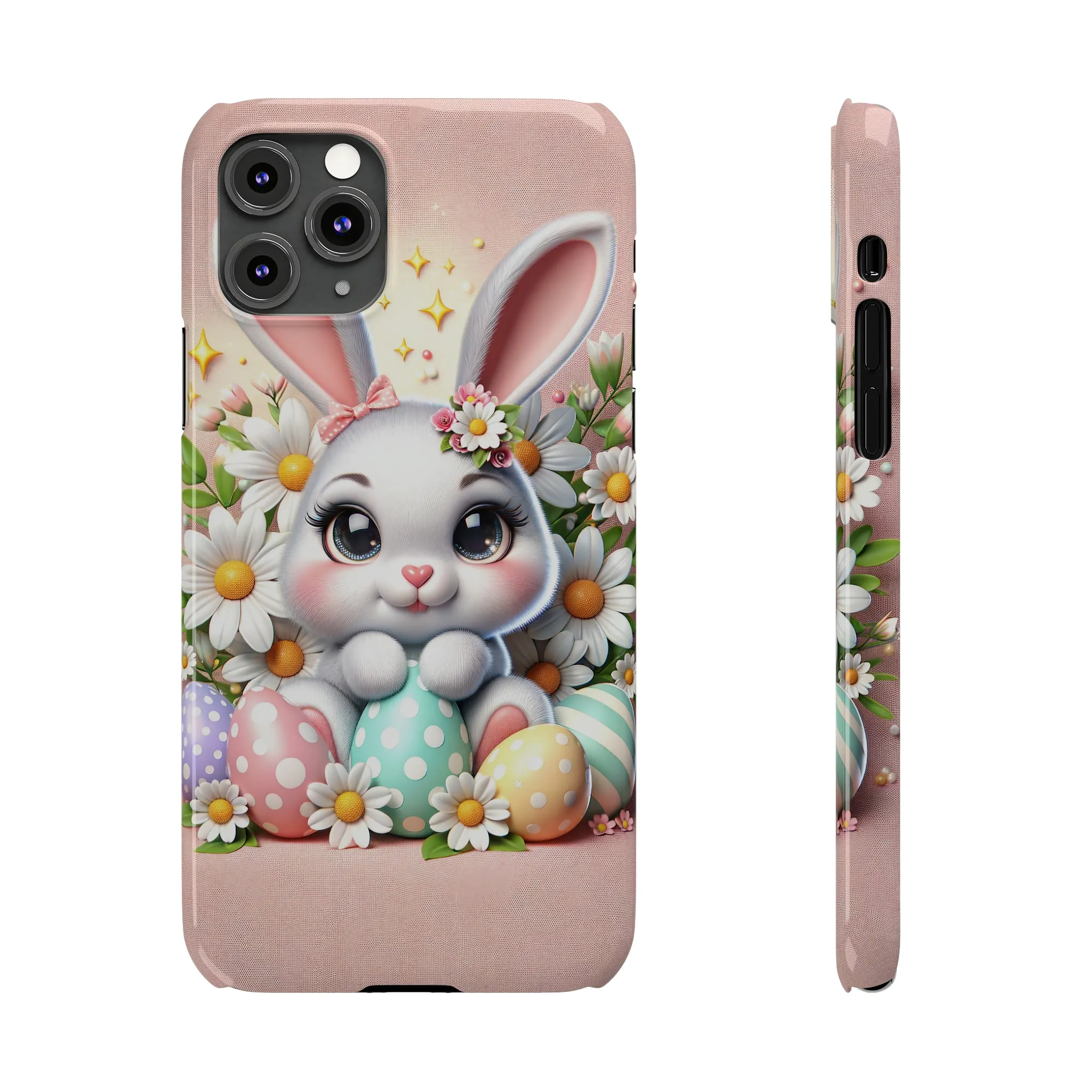 Easter Bunny Design Sleek Elegance Wireless-Charging Compatible Phone Case Slim Phone Case compatible with over 20 iphone models