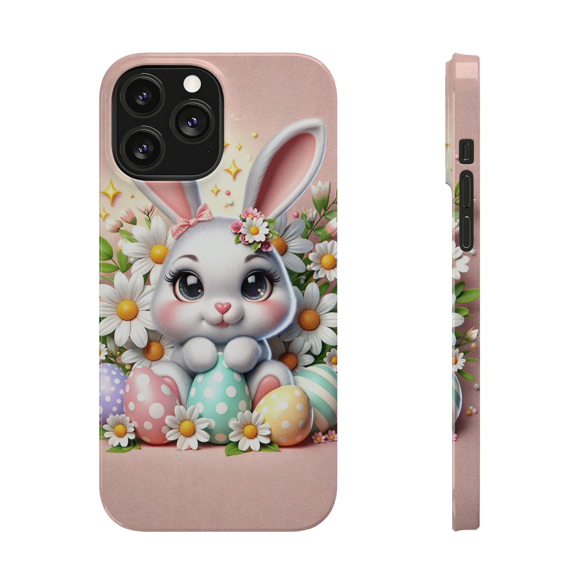 Easter Bunny Design Sleek Elegance Wireless-Charging Compatible Phone Case Slim Phone Case compatible with over 20 iphone models