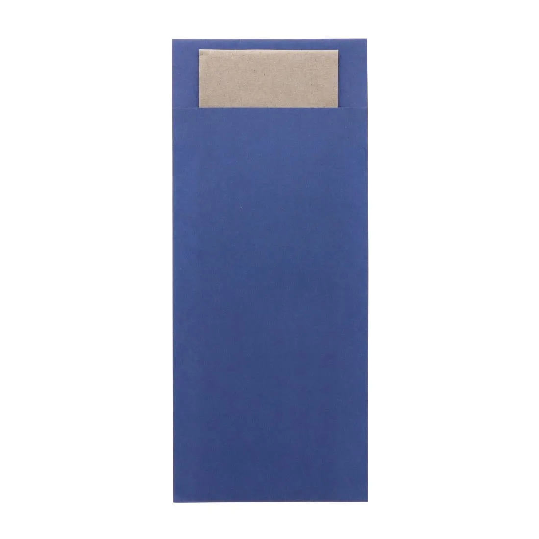 Europochette Classic Size Marine Blue Cutlery Pouch with Kraft 2ply Napkin (Pack of 500)