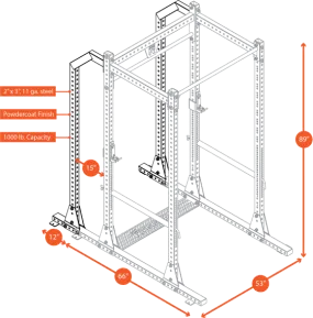 Extension for Y100 Rugged Series Full Rack (Extension Only, Rack Not Included)