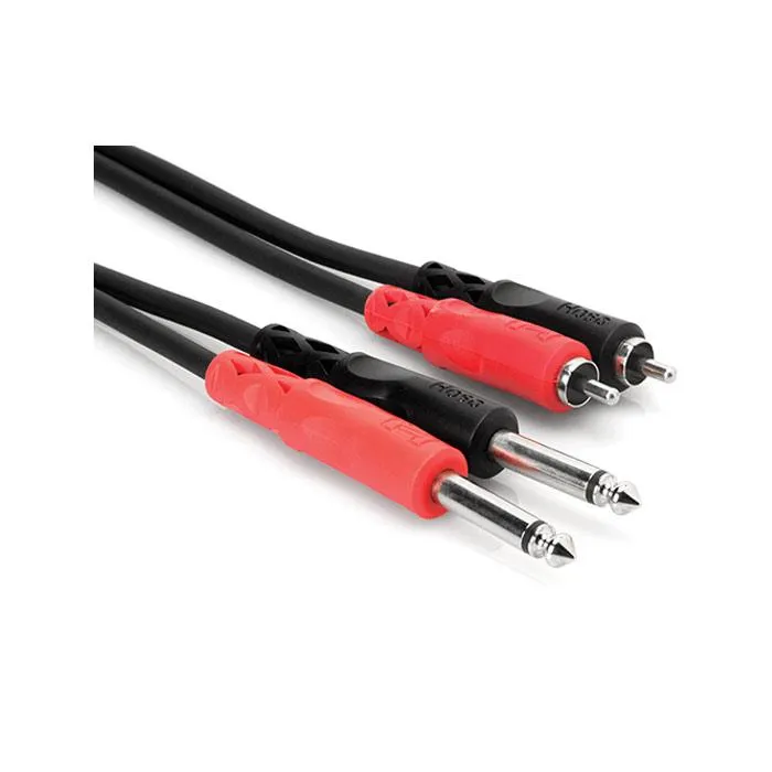 Hosa CPR-203 Stereo Cable - Dual 1/4" To Dual RCA - 10 Foot