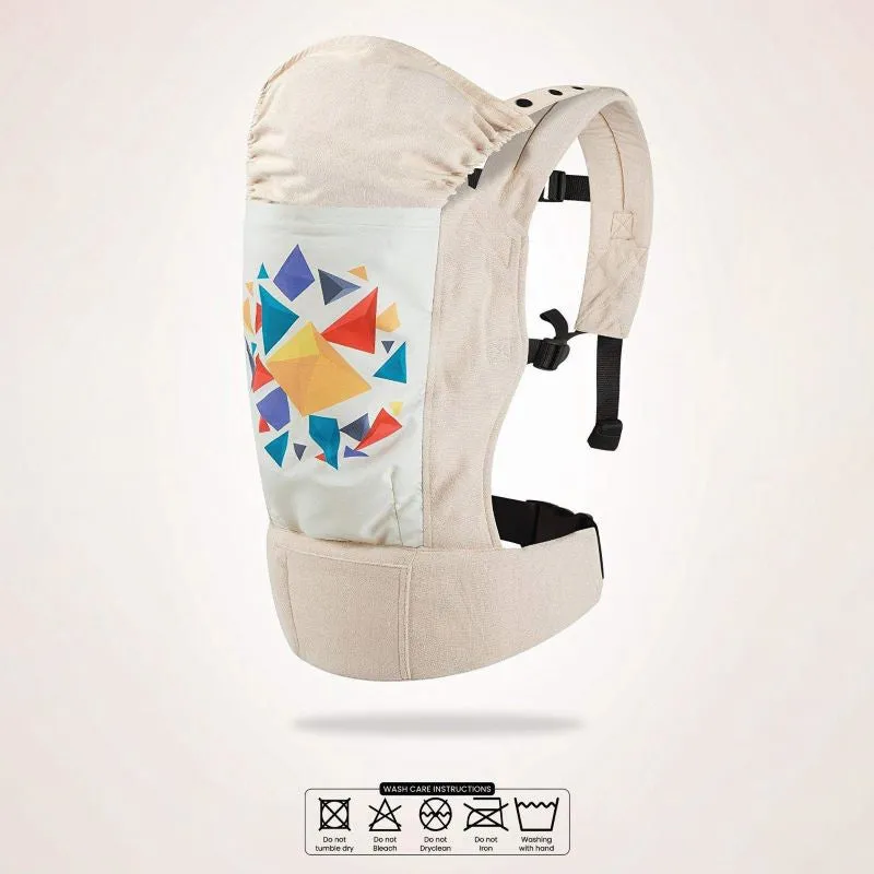 Hug Me Elite Baby Carrier Front & Back Carrier Position, Soft Linen Fabric, Wide Strap With Cap & Mobile Pocket