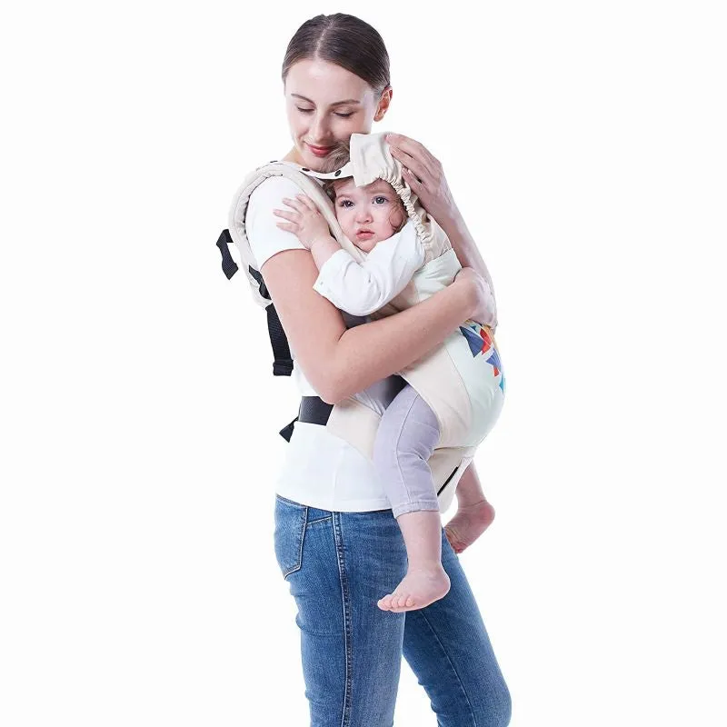 Hug Me Elite Baby Carrier Front & Back Carrier Position, Soft Linen Fabric, Wide Strap With Cap & Mobile Pocket