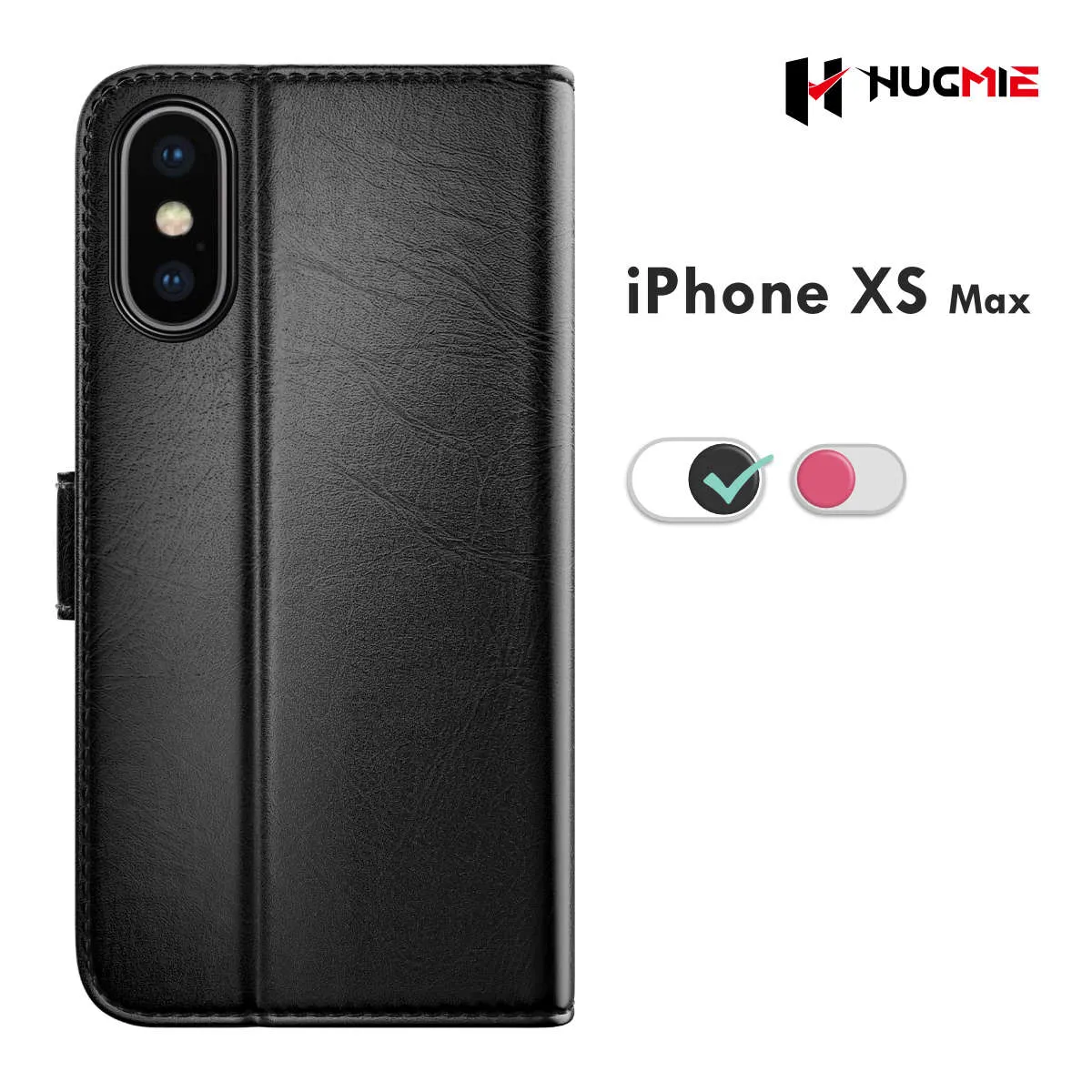 Hugmie® Classic Series iPhone XS Max Leather Folio Case