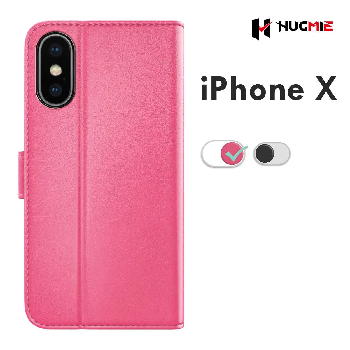 Hugmie® Classic Series iPhone X/XS Leather Folio Case