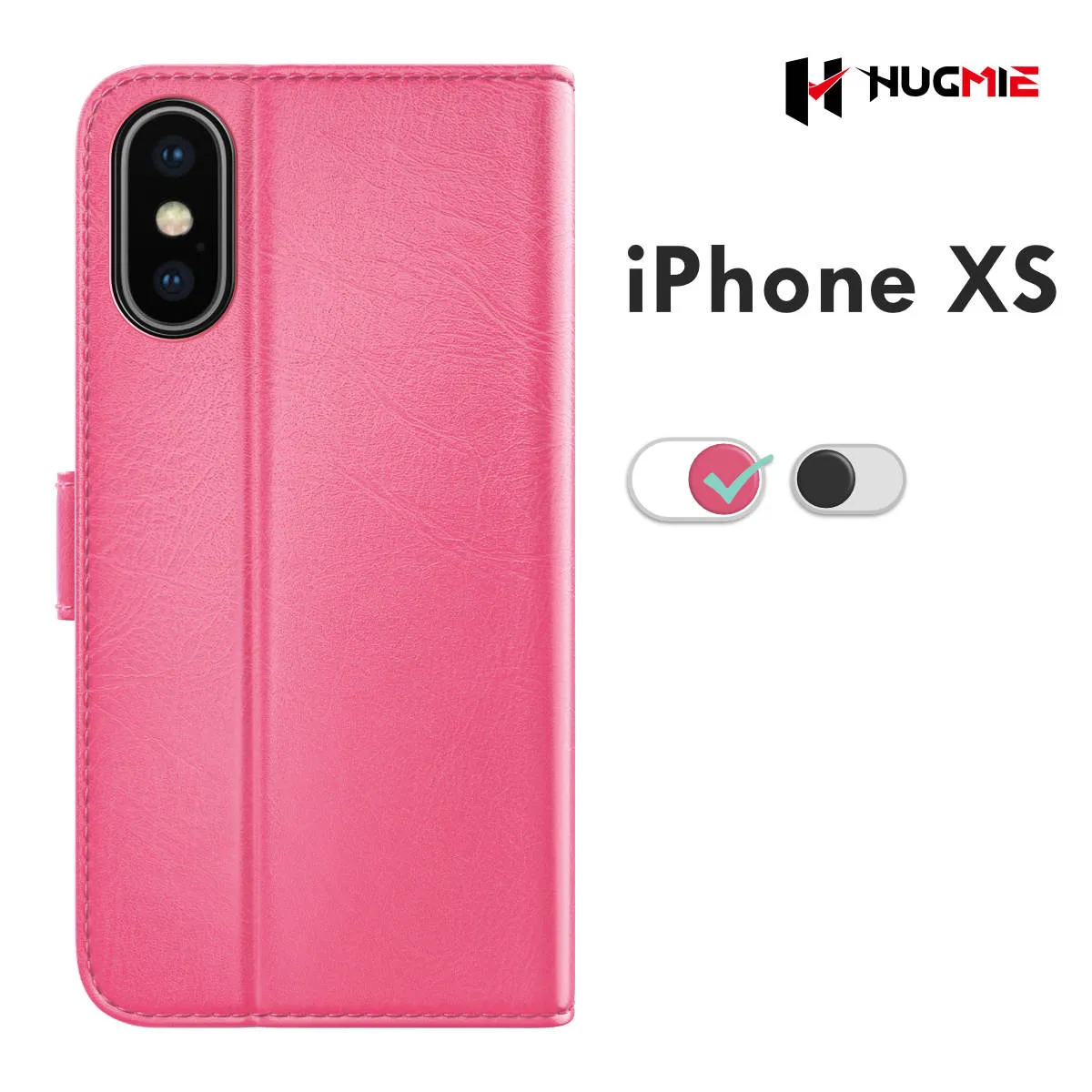 Hugmie® Classic Series iPhone X/XS Leather Folio Case