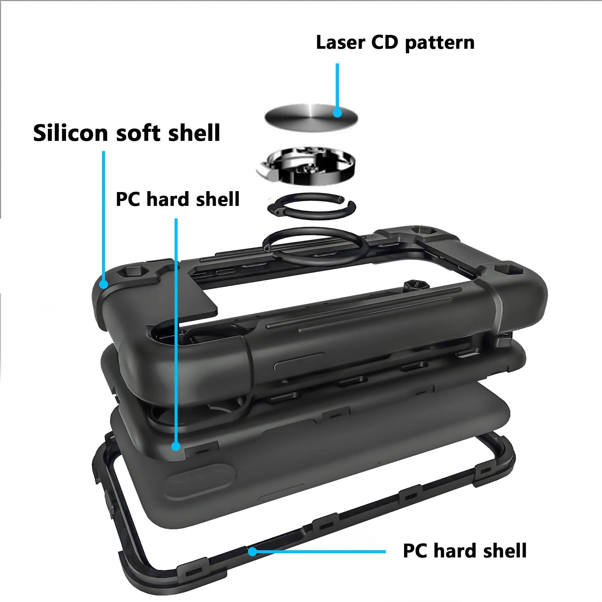 iPhone XR Silicone Protective Case with Magnetic Ring