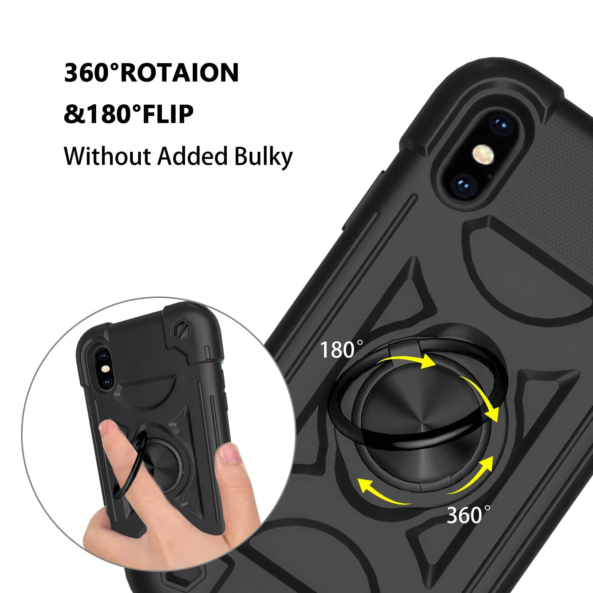 iPhone XR Silicone Protective Case with Magnetic Ring