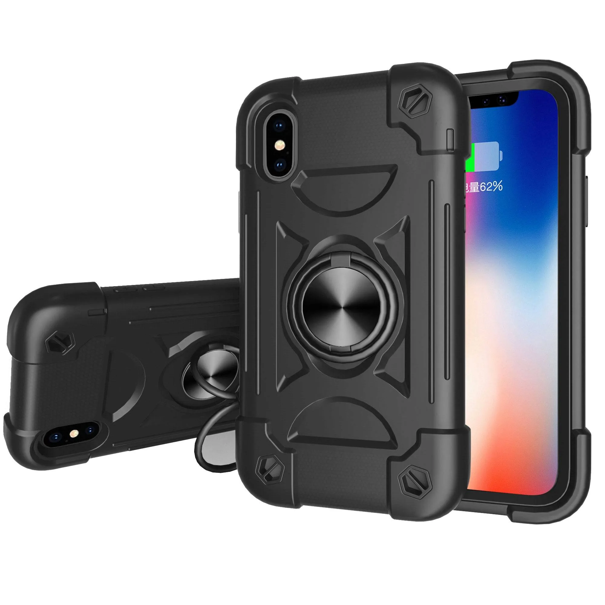 iPhone XR Silicone Protective Case with Magnetic Ring