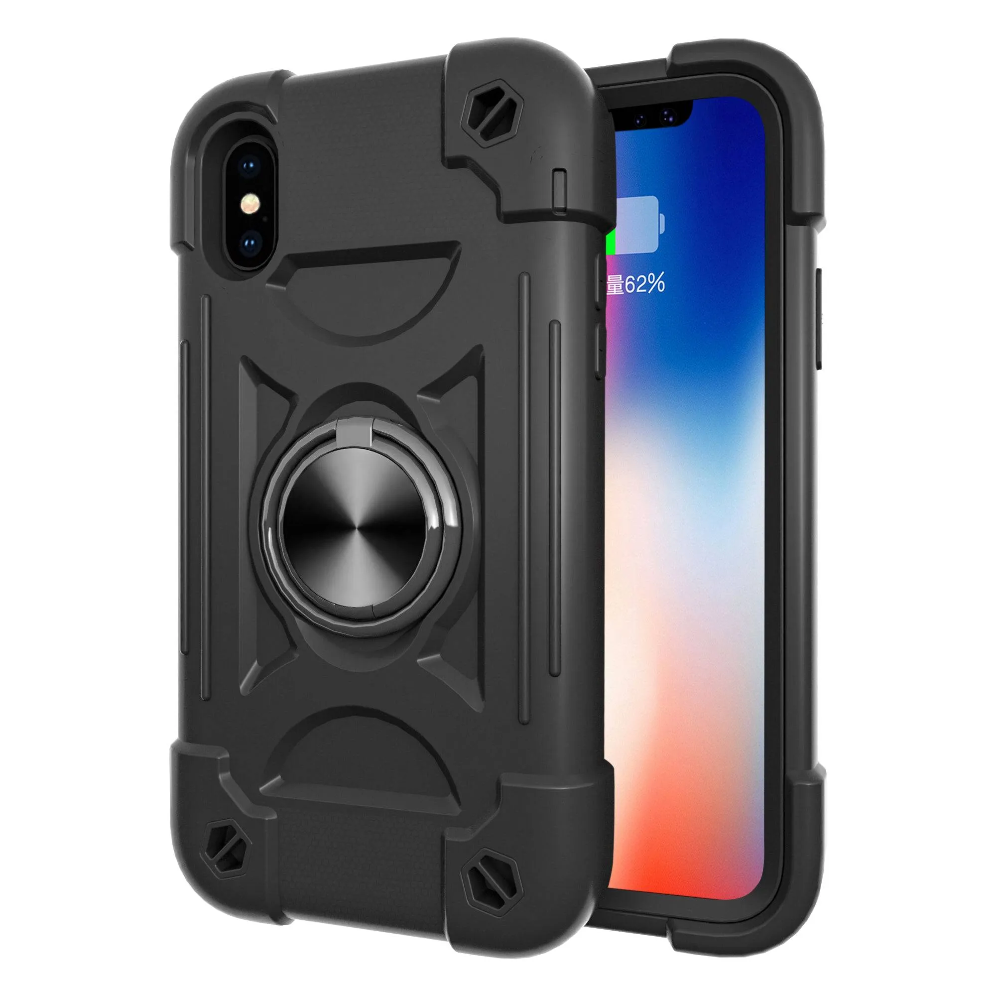 iPhone XR Silicone Protective Case with Magnetic Ring