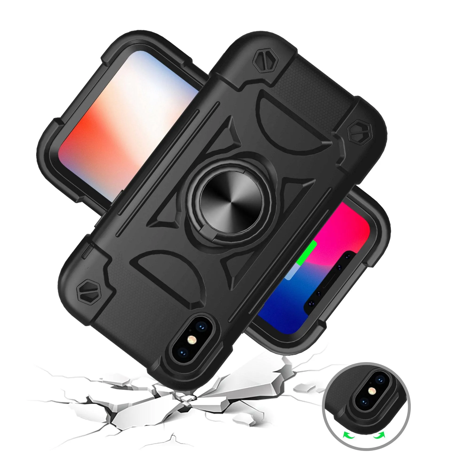 iPhone XR Silicone Protective Case with Magnetic Ring