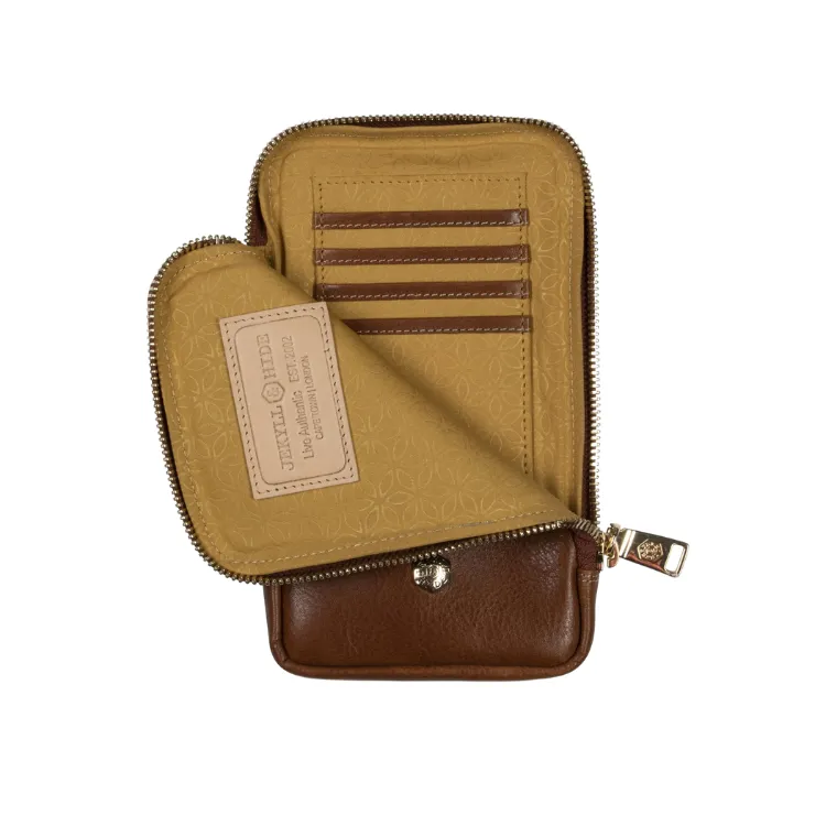 Jekyll & Hide Mobile Phone Pouch With Strap - Tan