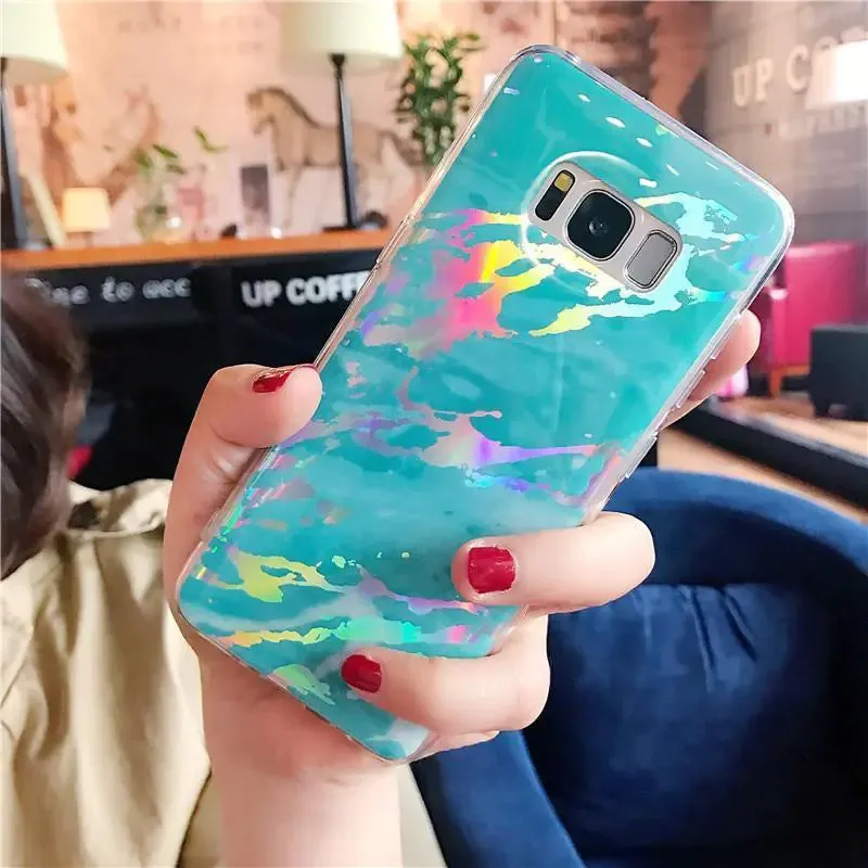 Laser Marble Samsung Cases