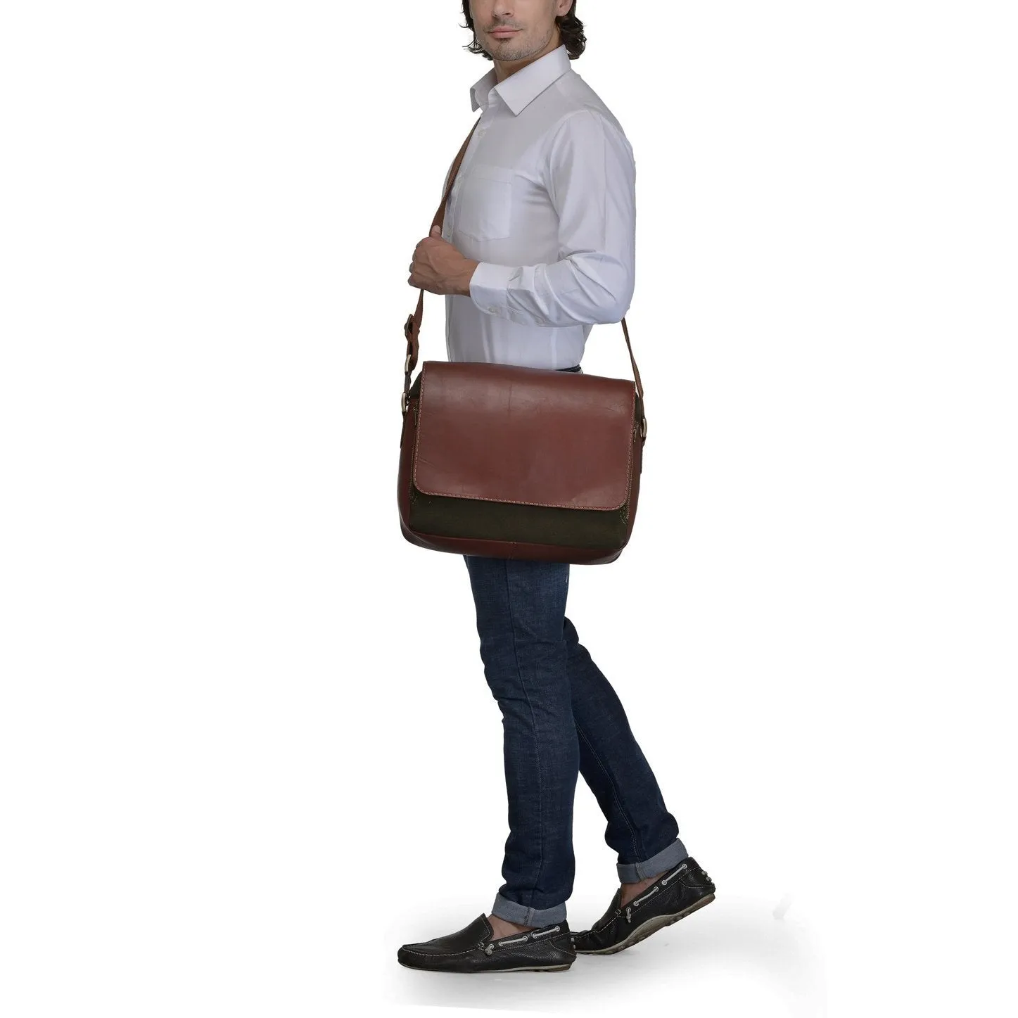 Leather Messenger Bag - PR1110