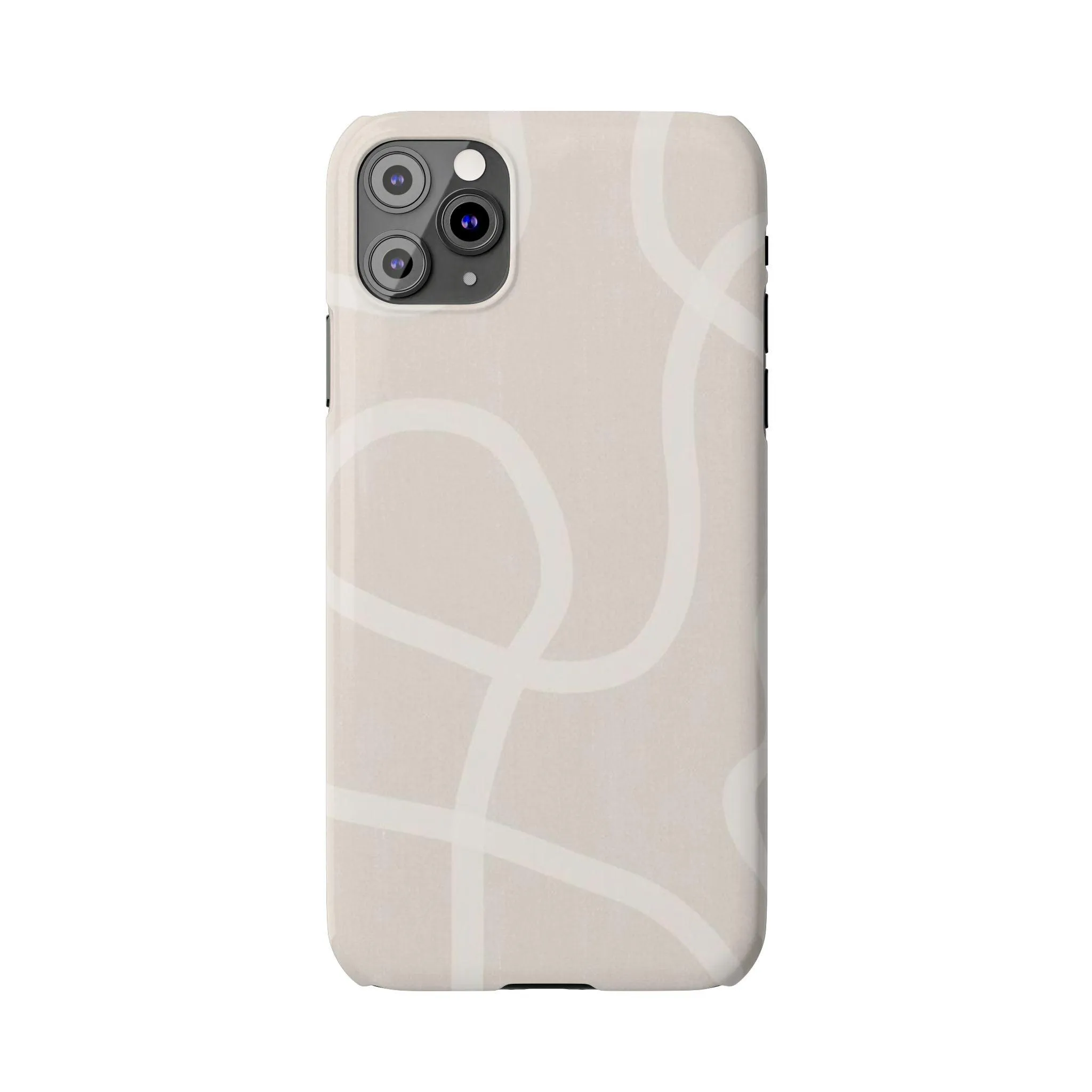 Luxe Minimalist Swirl - Cream Edition Slim iPhone Cases