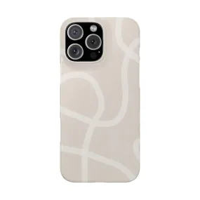 Luxe Minimalist Swirl - Cream Edition Slim iPhone Cases