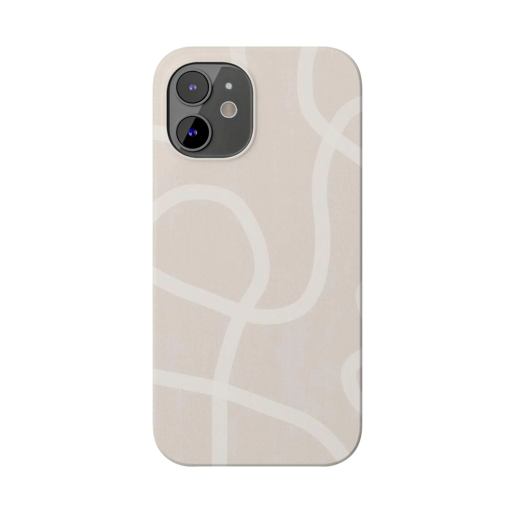 Luxe Minimalist Swirl - Cream Edition Slim iPhone Cases