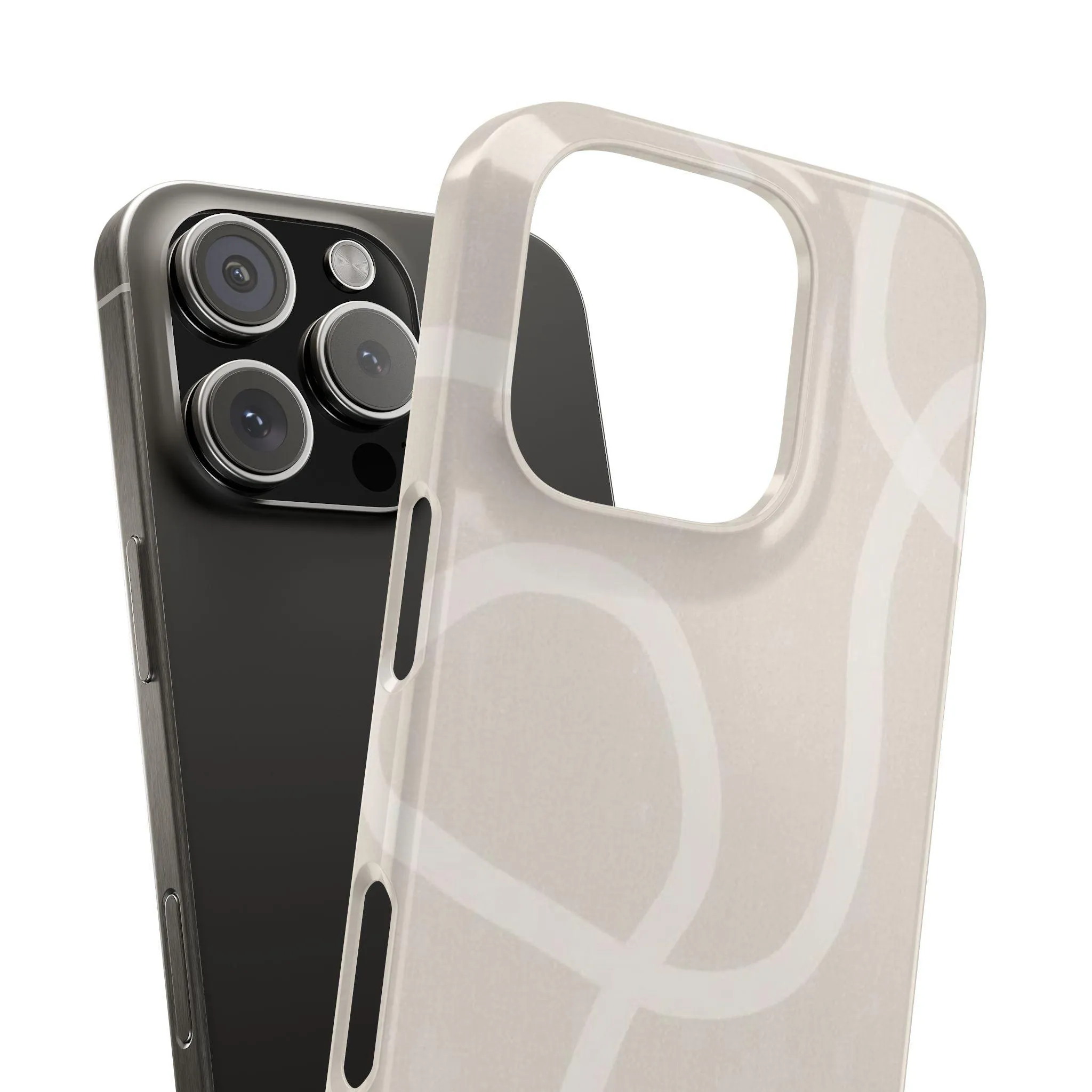 Luxe Minimalist Swirl - Cream Edition Slim iPhone Cases