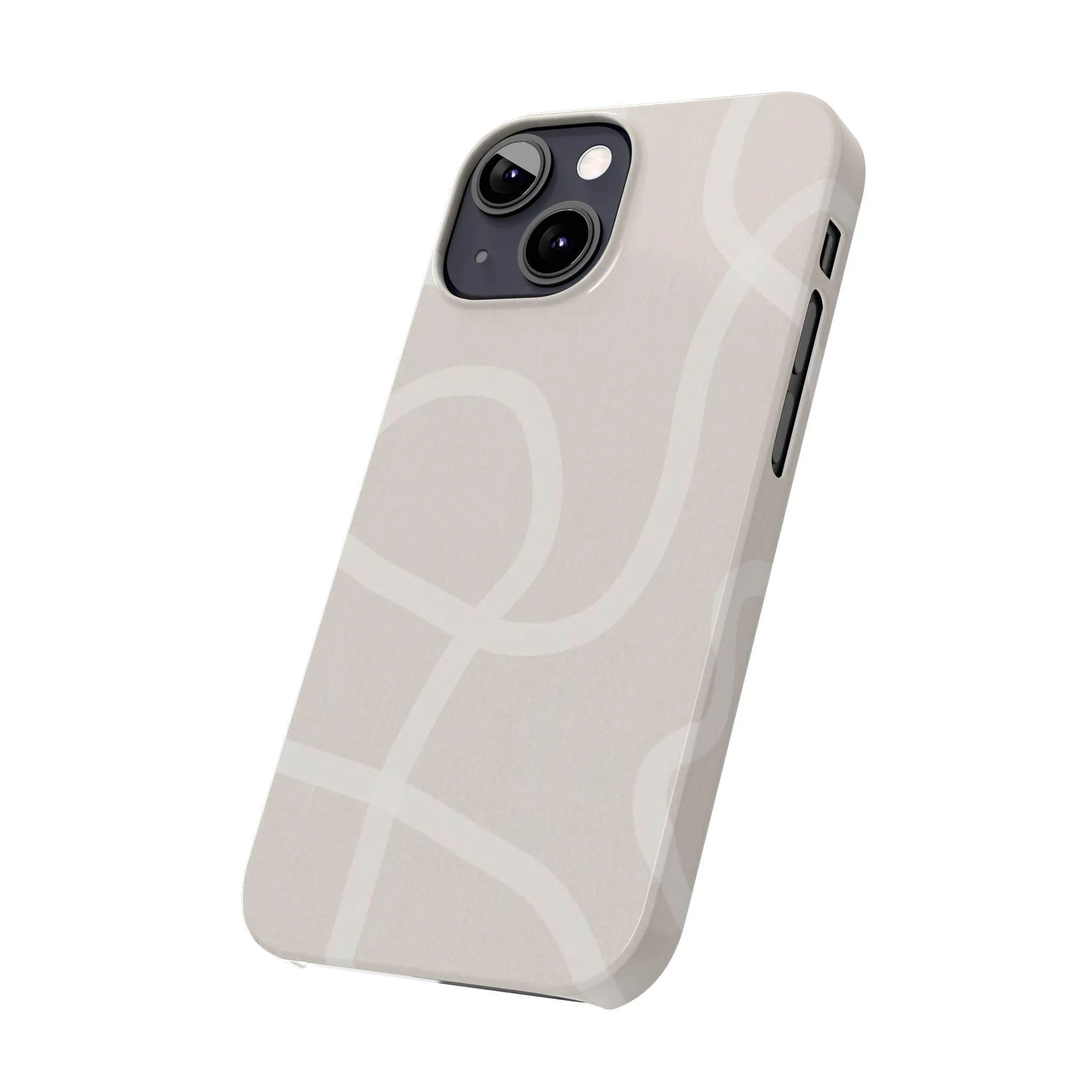 Luxe Minimalist Swirl - Cream Edition Slim iPhone Cases