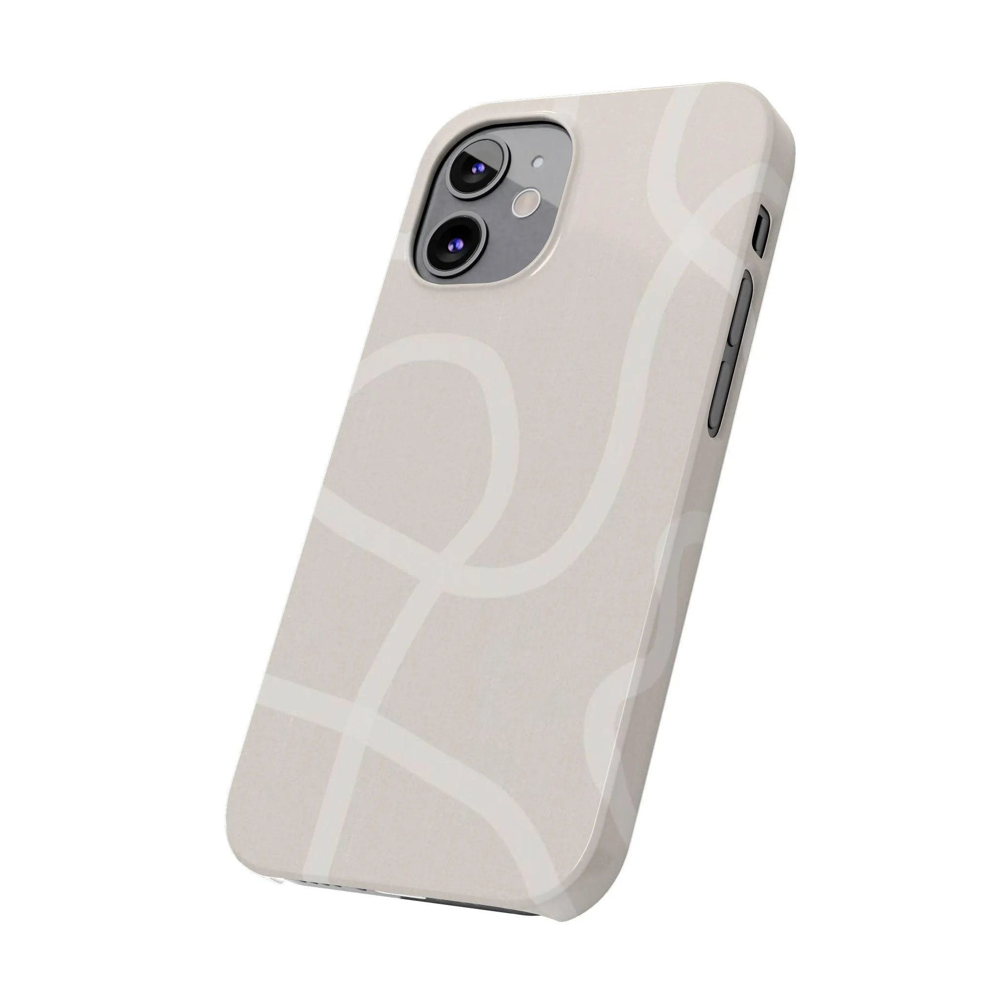 Luxe Minimalist Swirl - Cream Edition Slim iPhone Cases