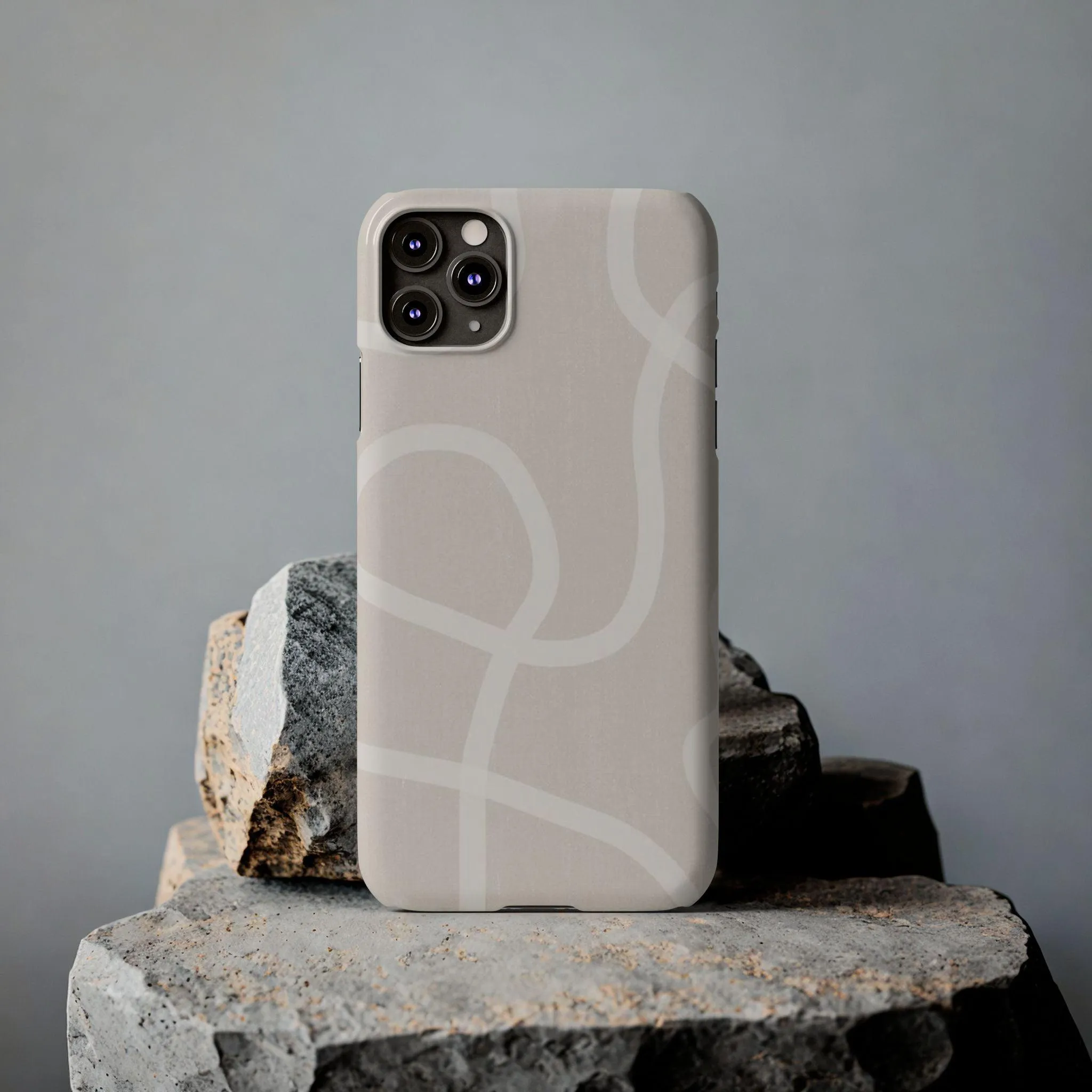 Luxe Minimalist Swirl - Cream Edition Slim iPhone Cases