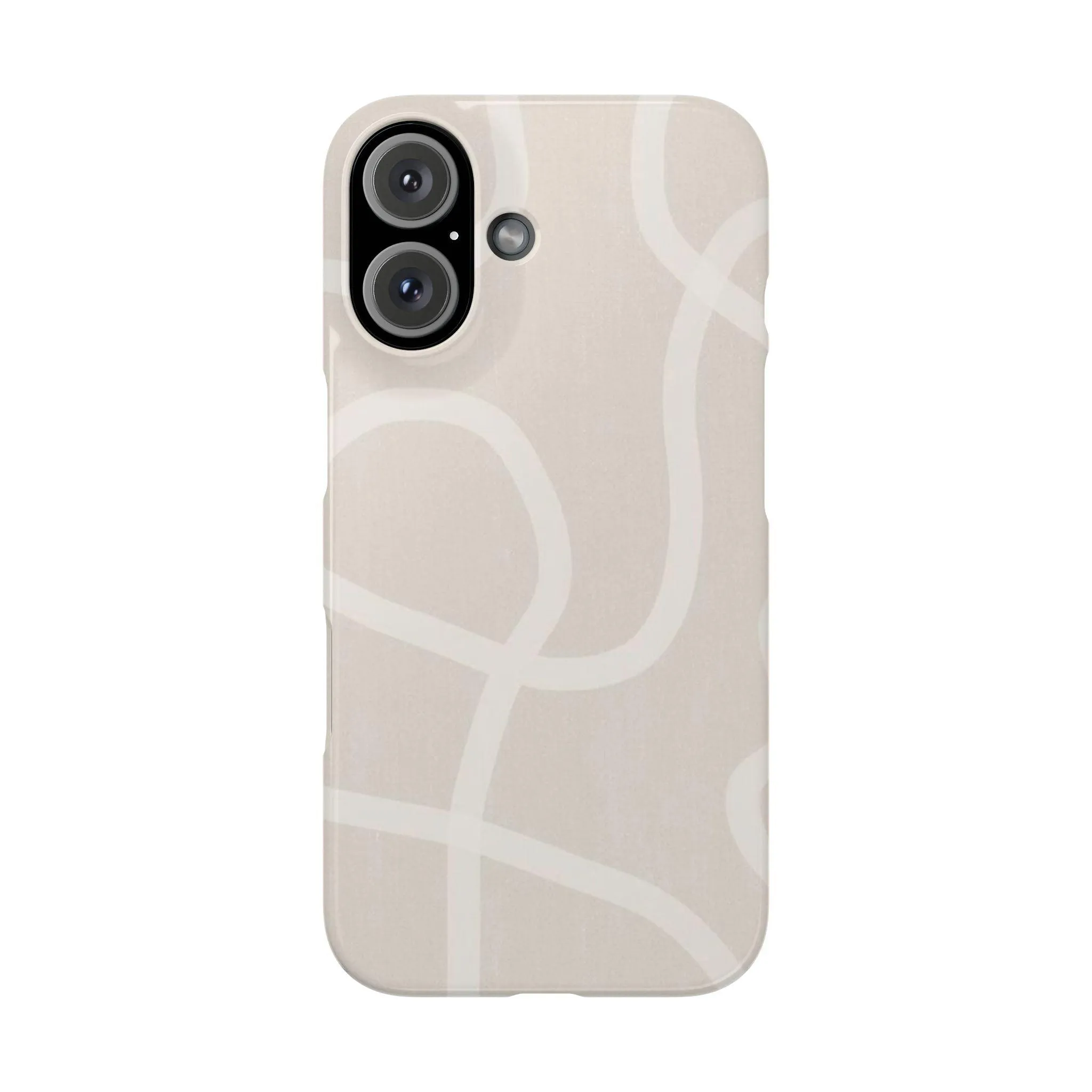 Luxe Minimalist Swirl - Cream Edition Slim iPhone Cases