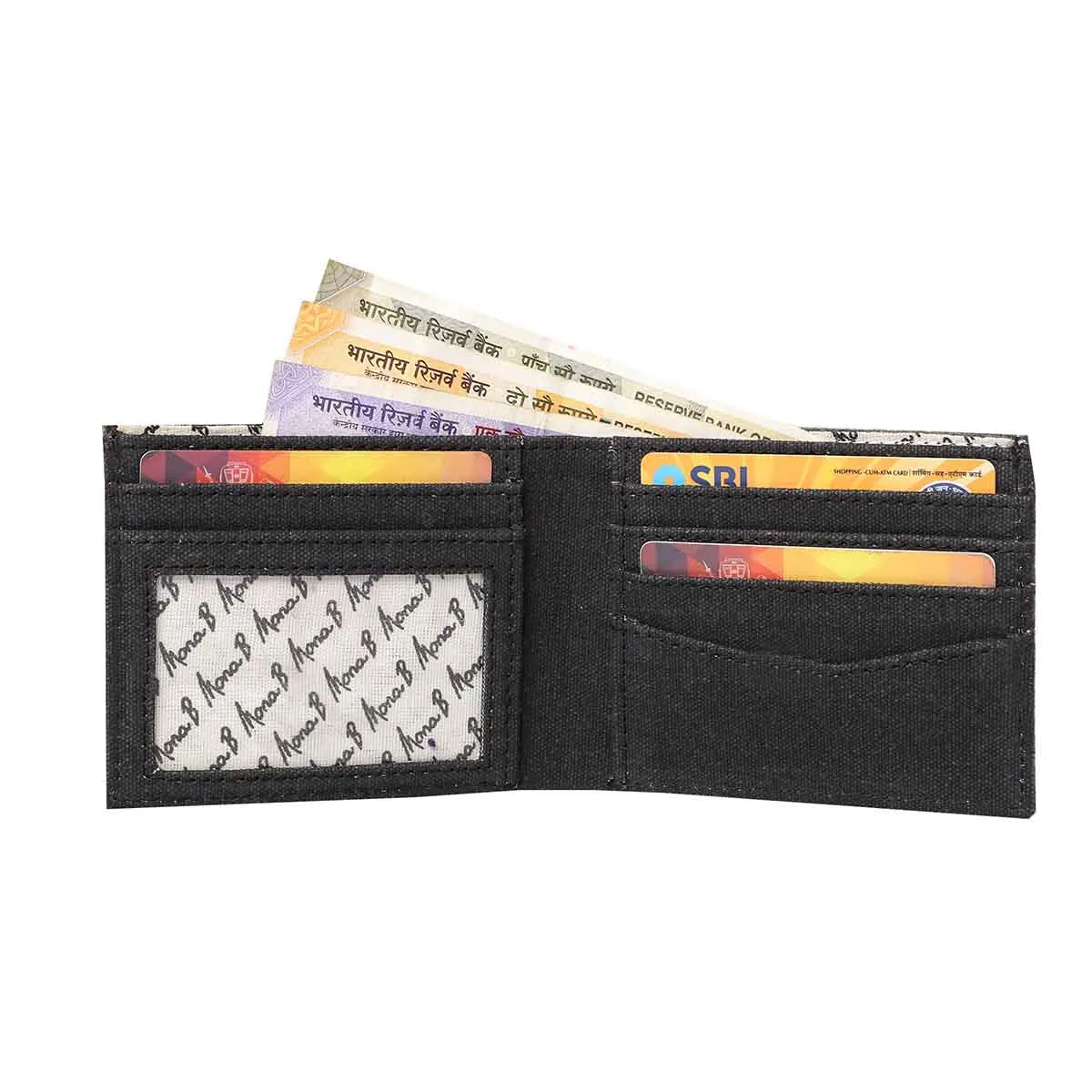 Mona B - RFID Blocking Wallet & Key Fob Combo Gift Set for Men: Arctic Dark Grey