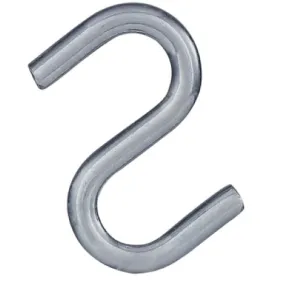 National N100-209 30-Pack of 1-1/2" Zinc Plated Steel Open S Hooks - Quantity of 10