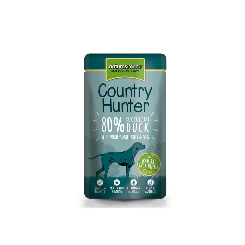 Natures Menu Country Hunter Succulent Duck Grain Free Dog Food (6x150g Pouches)