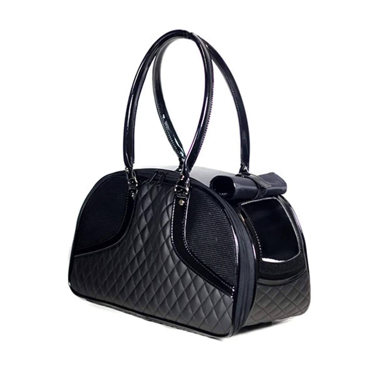 Roxy Pet Carrier - Black Quilted Luxe