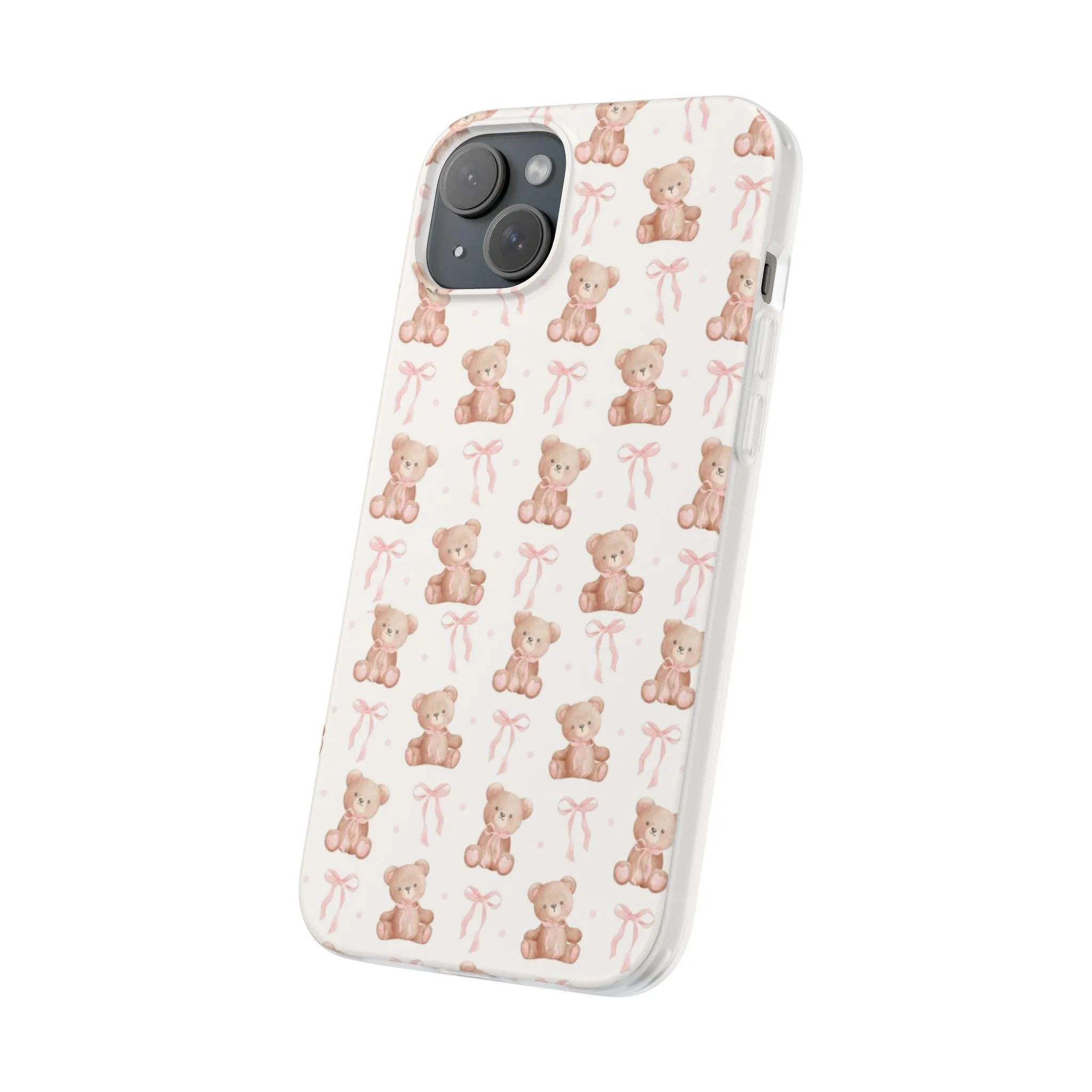 Teddy Bear and Bows Cute Phone Cover - Flexi iPhone Cases