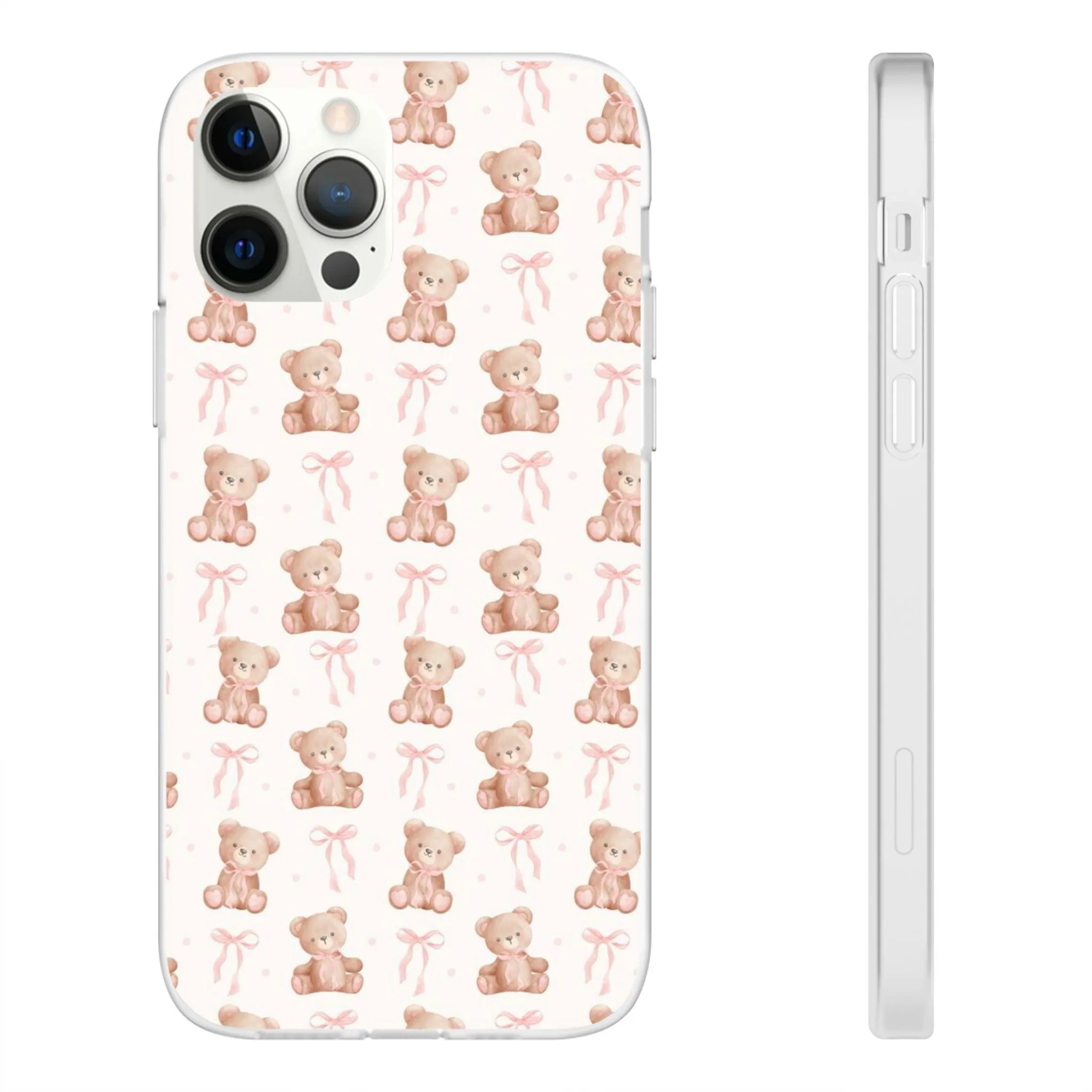 Teddy Bear and Bows Cute Phone Cover - Flexi iPhone Cases