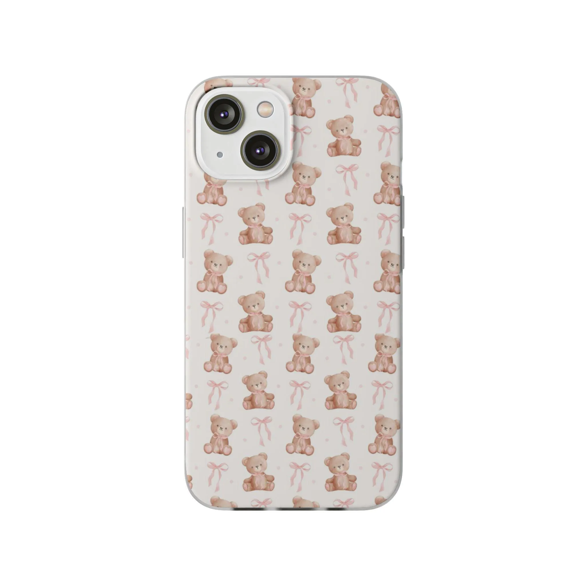 Teddy Bear and Bows Cute Phone Cover - Flexi iPhone Cases