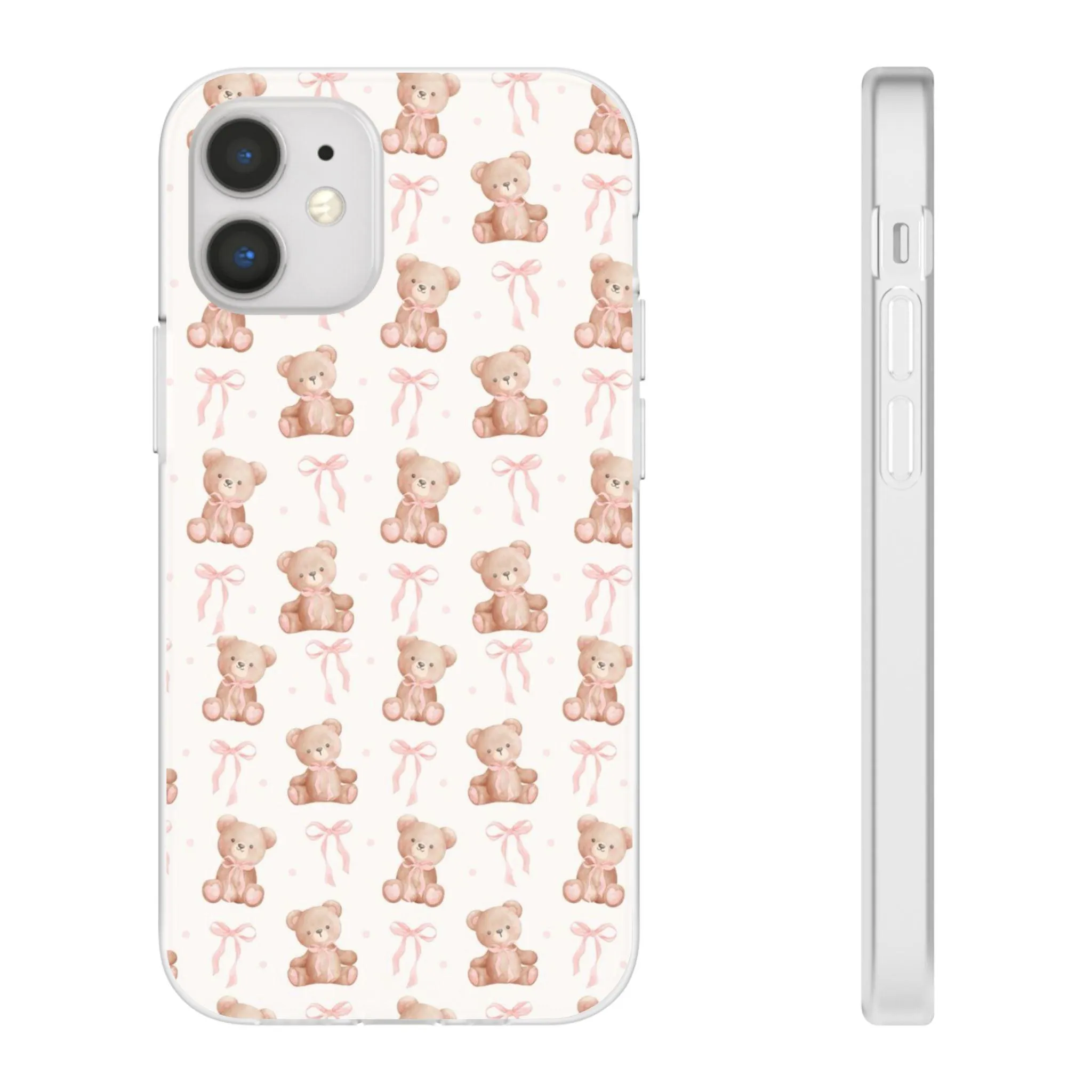 Teddy Bear and Bows Cute Phone Cover - Flexi iPhone Cases