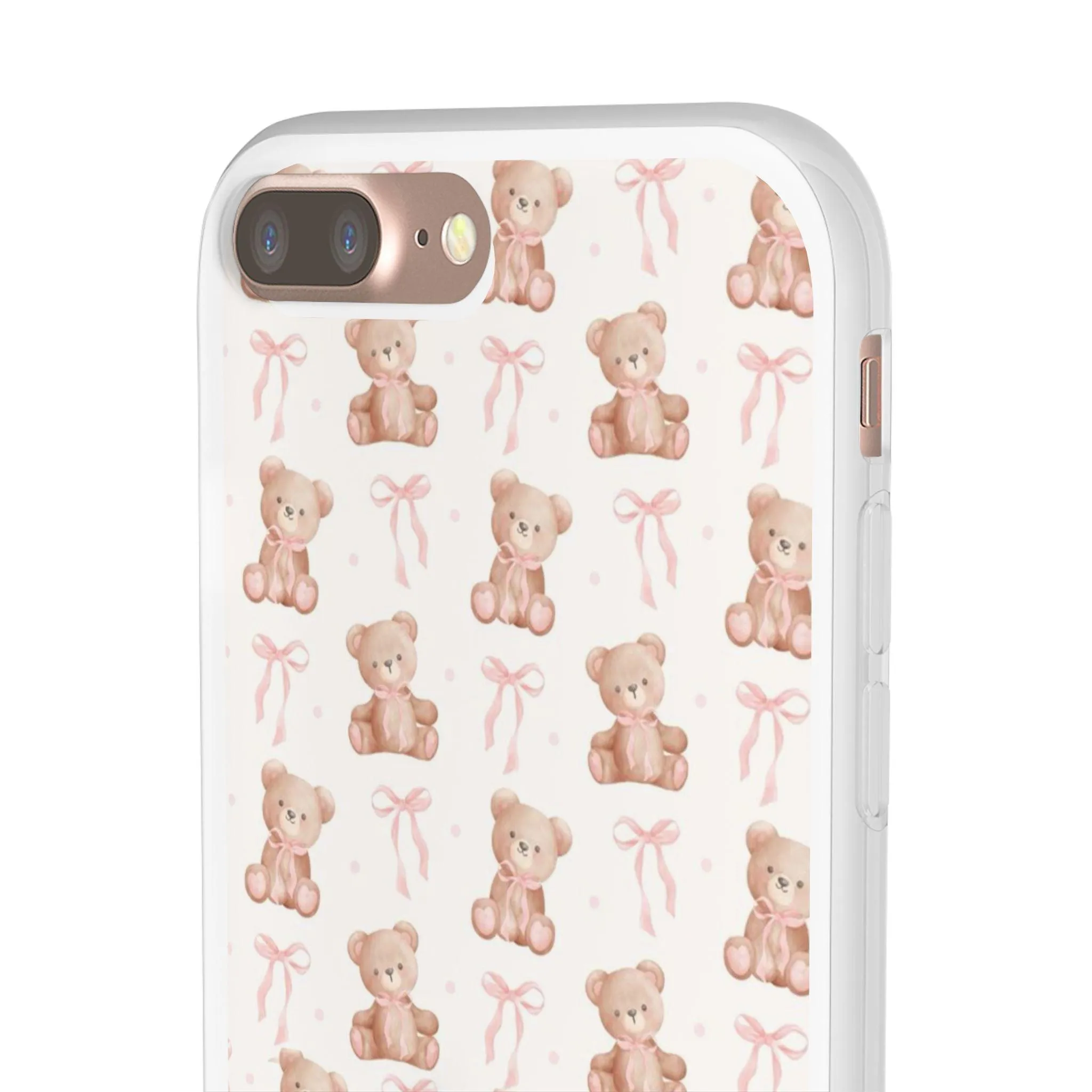 Teddy Bear and Bows Cute Phone Cover - Flexi iPhone Cases