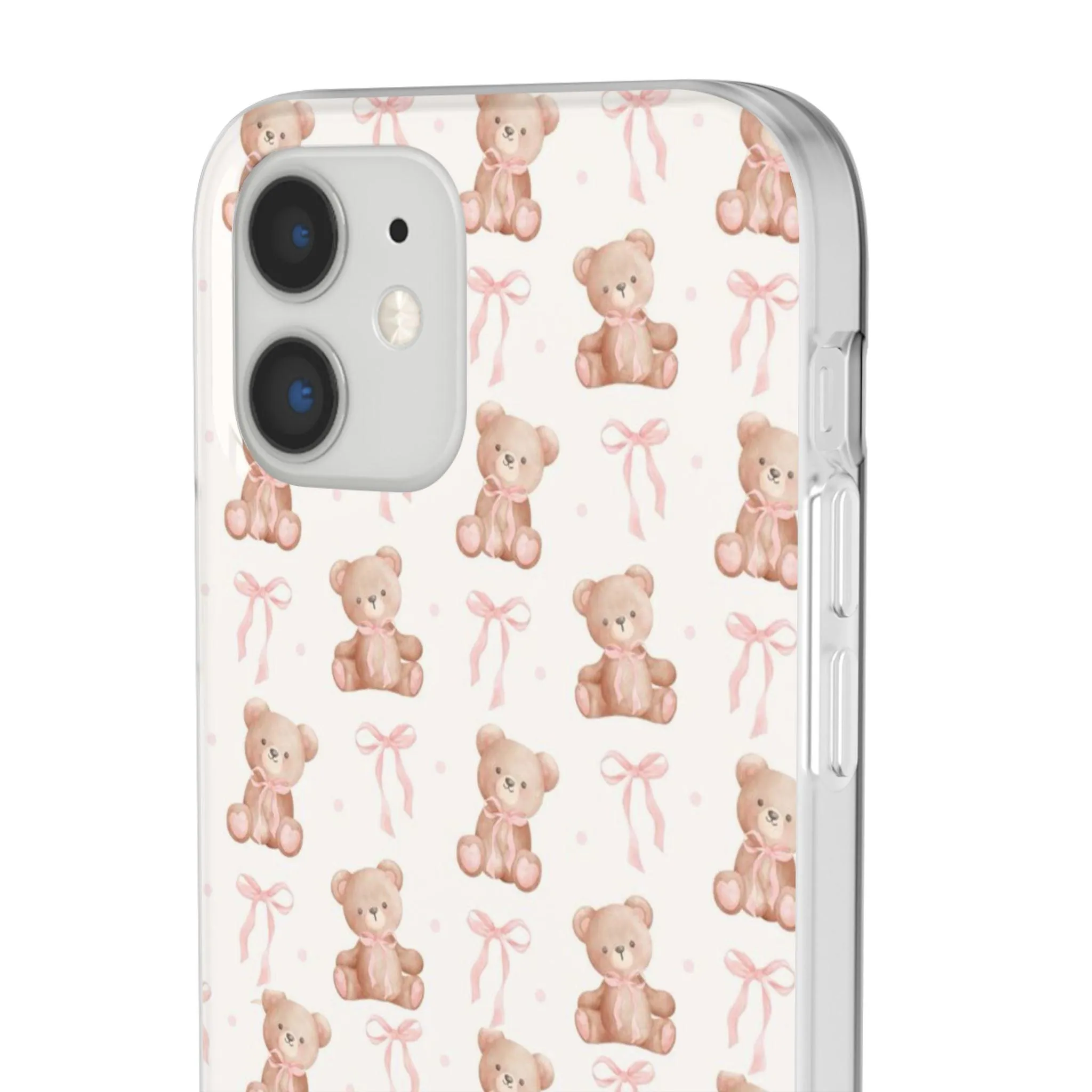 Teddy Bear and Bows Cute Phone Cover - Flexi iPhone Cases