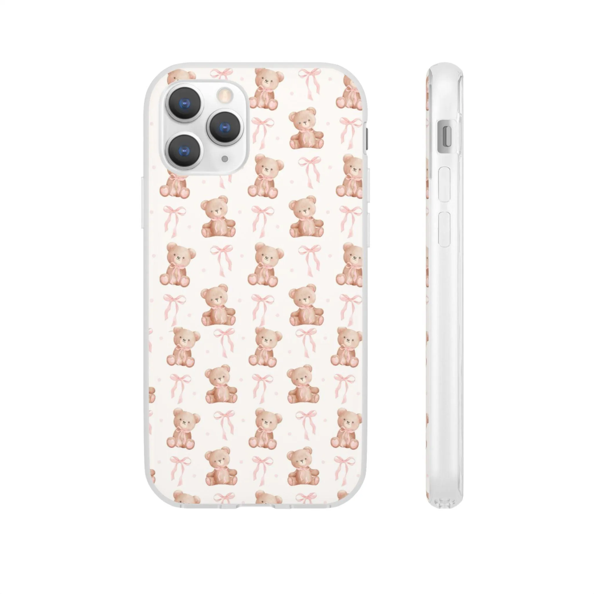 Teddy Bear and Bows Cute Phone Cover - Flexi iPhone Cases