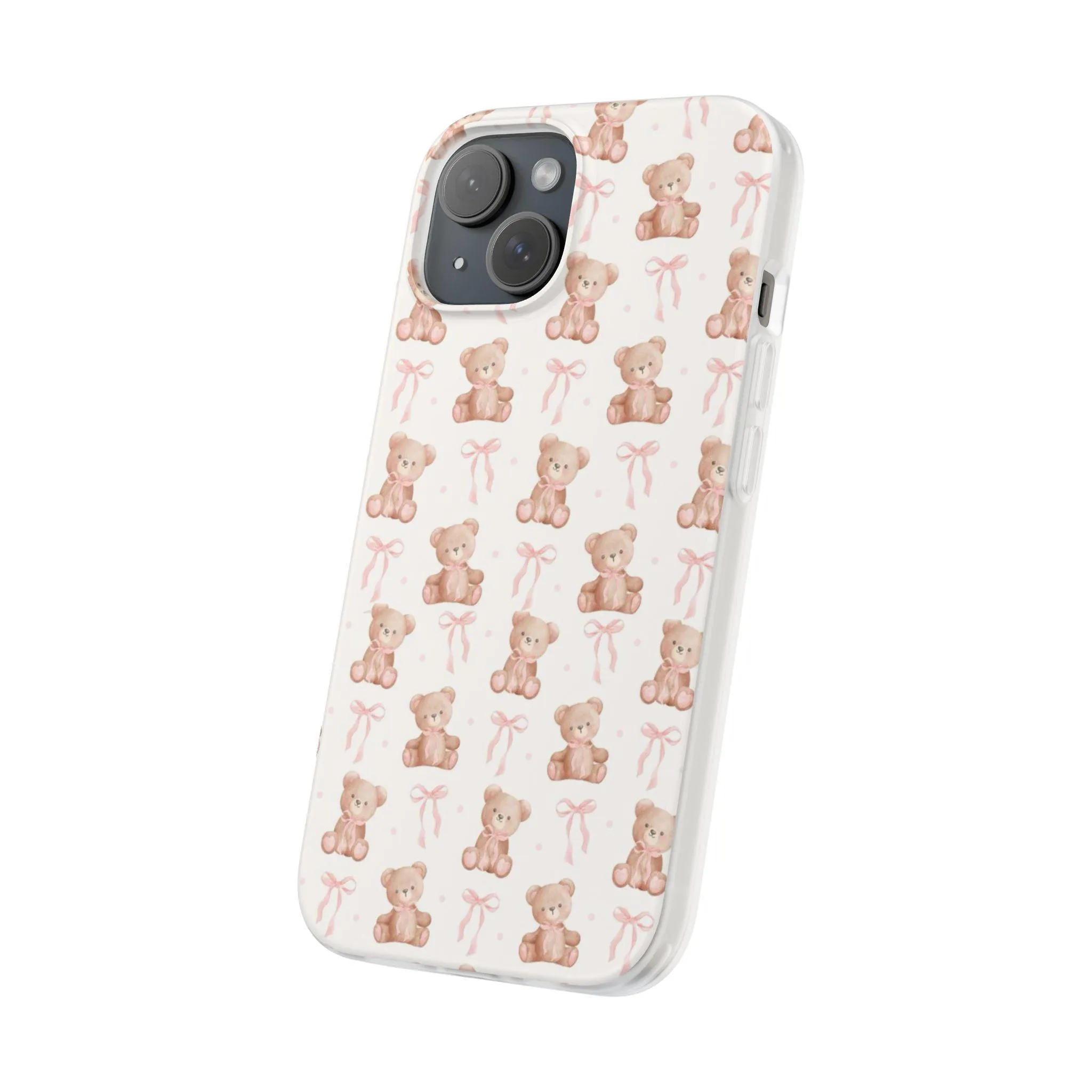 Teddy Bear and Bows Cute Phone Cover - Flexi iPhone Cases