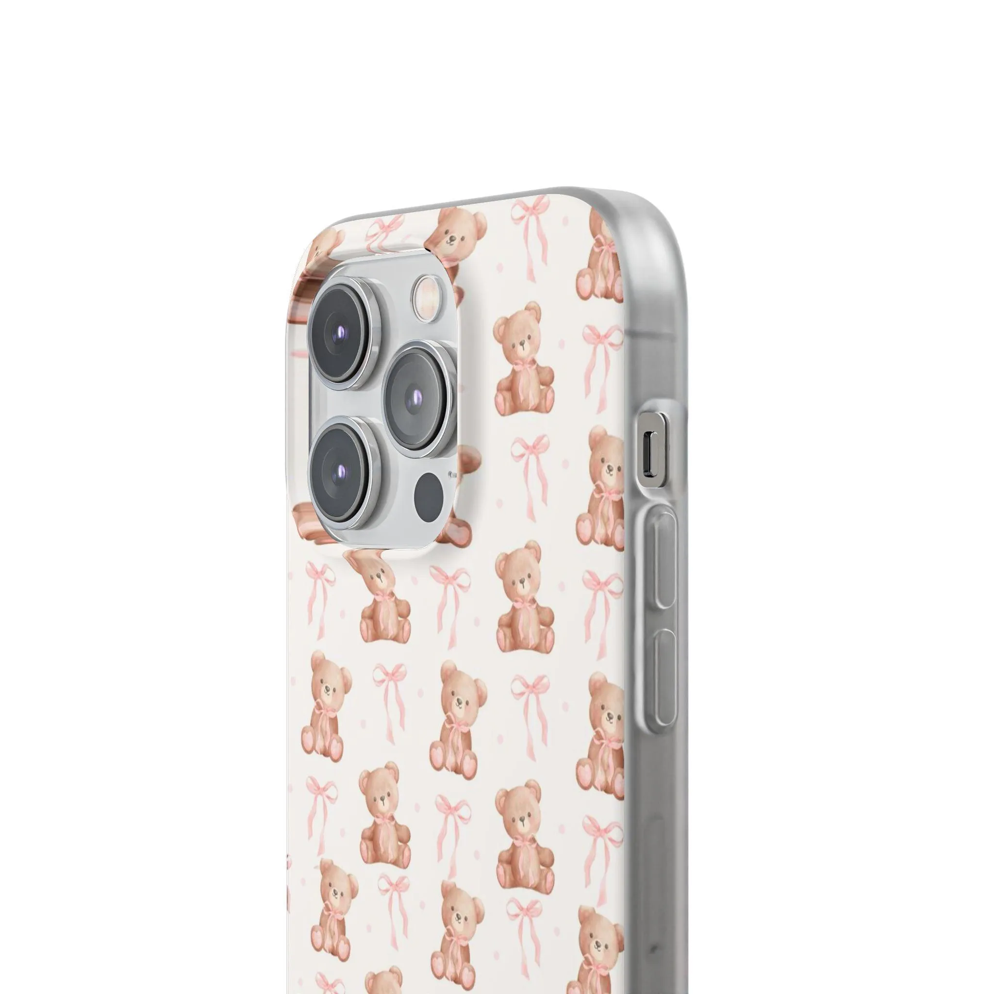 Teddy Bear and Bows Cute Phone Cover - Flexi iPhone Cases