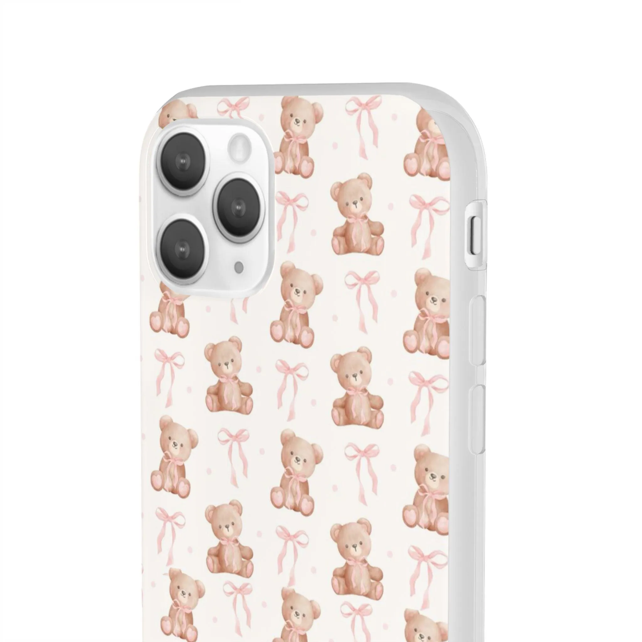 Teddy Bear and Bows Cute Phone Cover - Flexi iPhone Cases