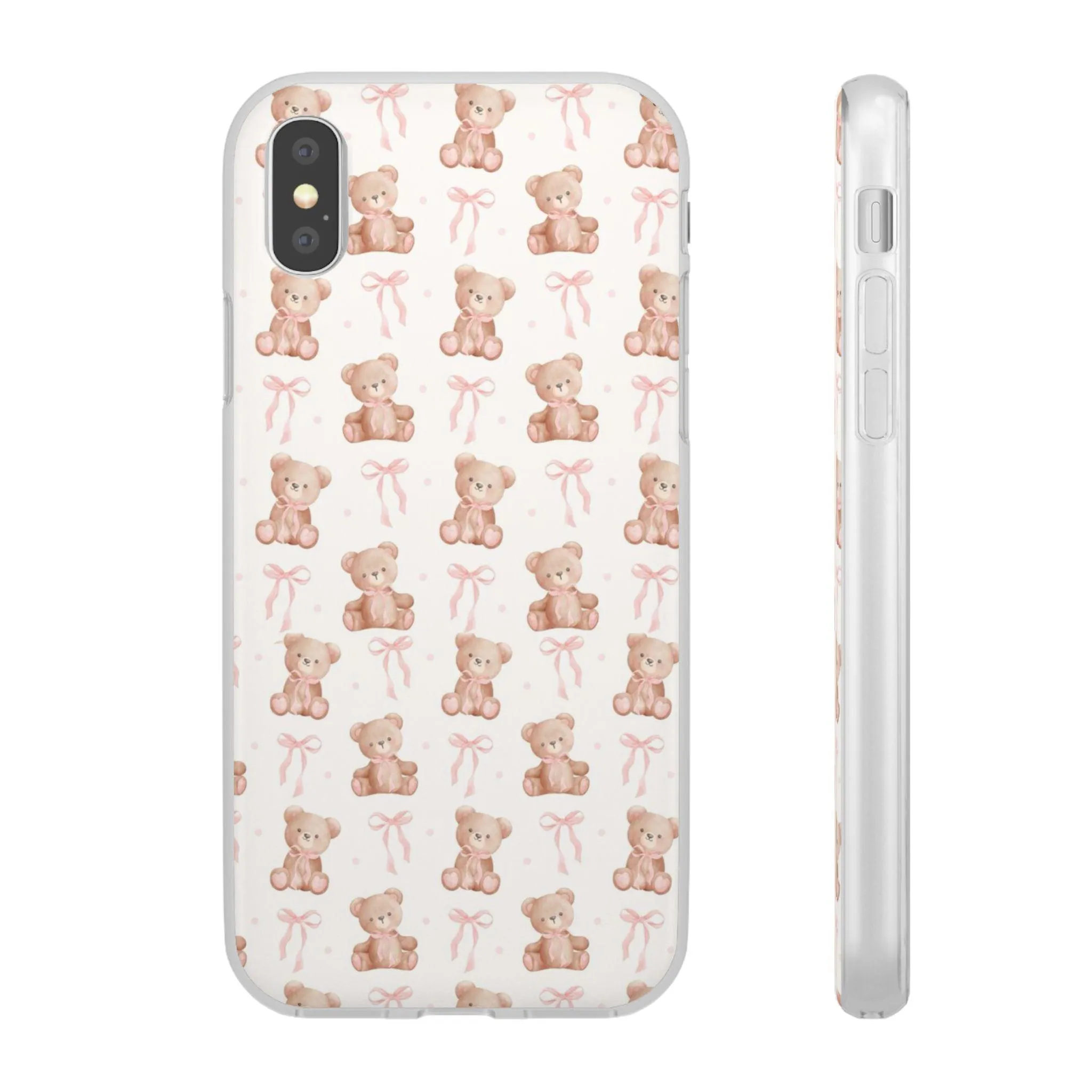 Teddy Bear and Bows Cute Phone Cover - Flexi iPhone Cases