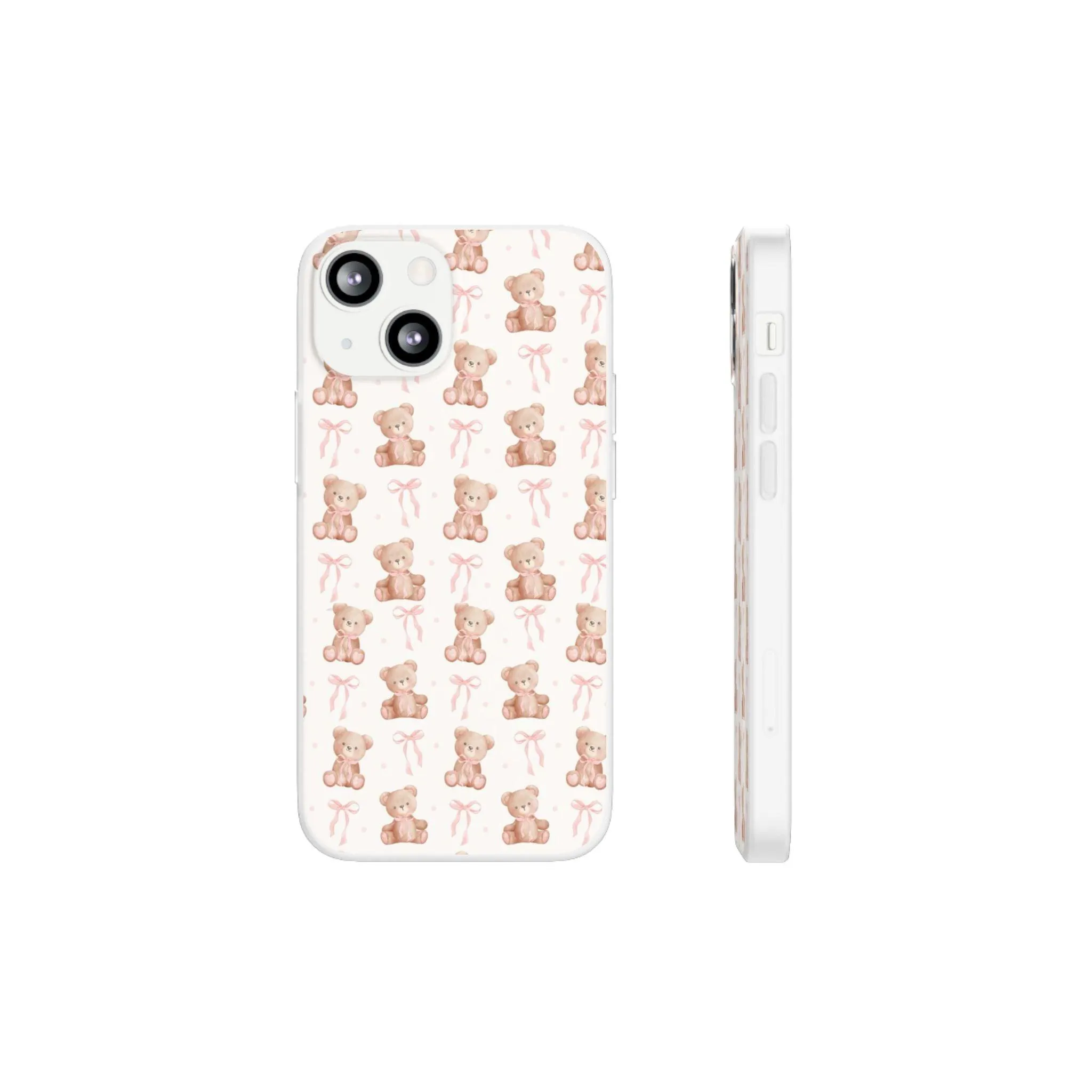 Teddy Bear and Bows Cute Phone Cover - Flexi iPhone Cases