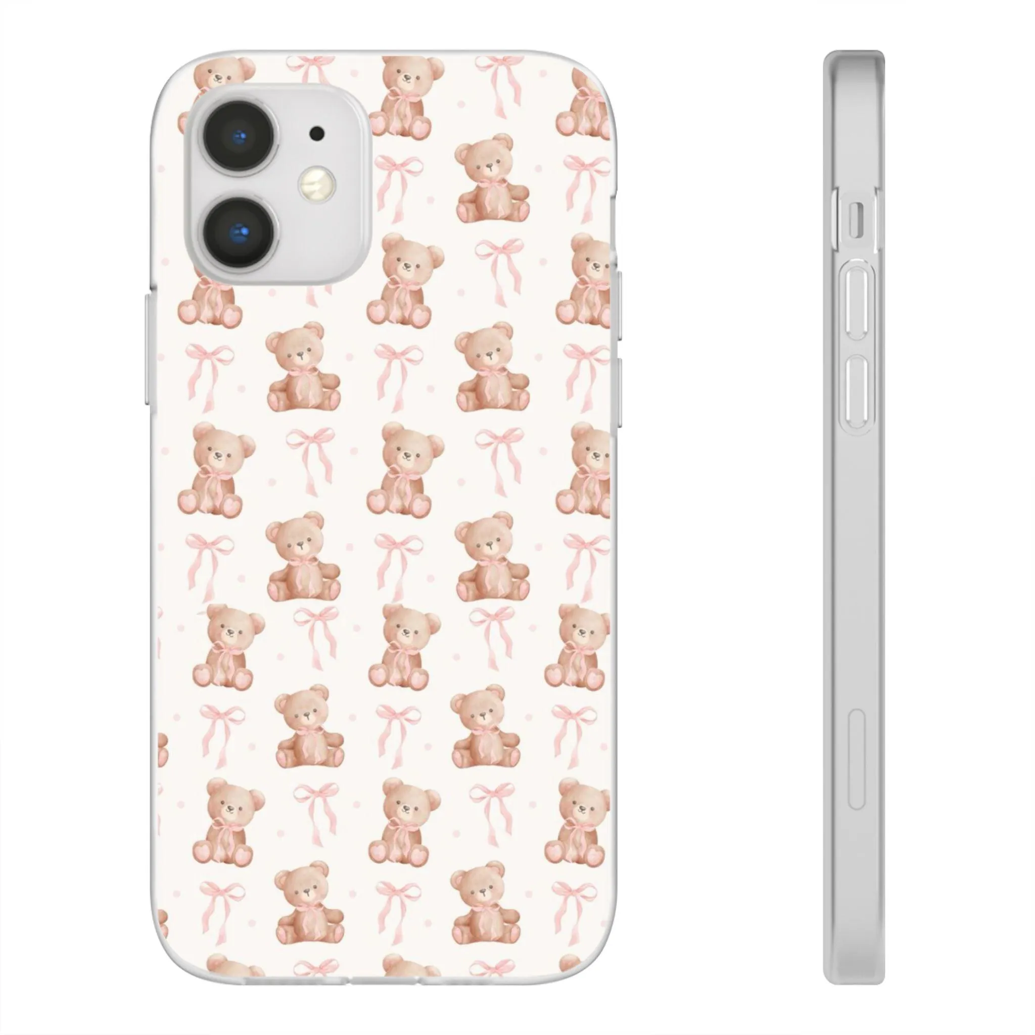 Teddy Bear and Bows Cute Phone Cover - Flexi iPhone Cases