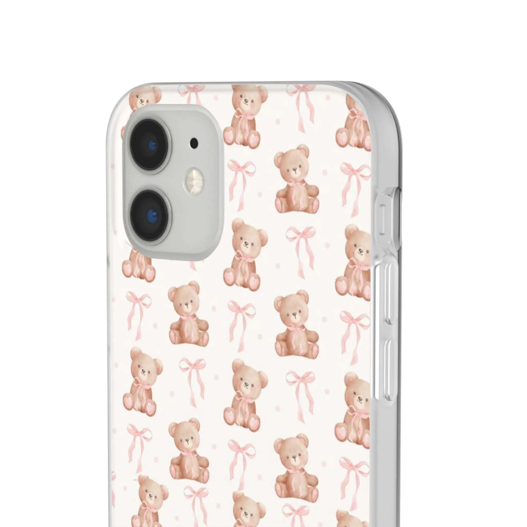 Teddy Bear and Bows Cute Phone Cover - Flexi iPhone Cases