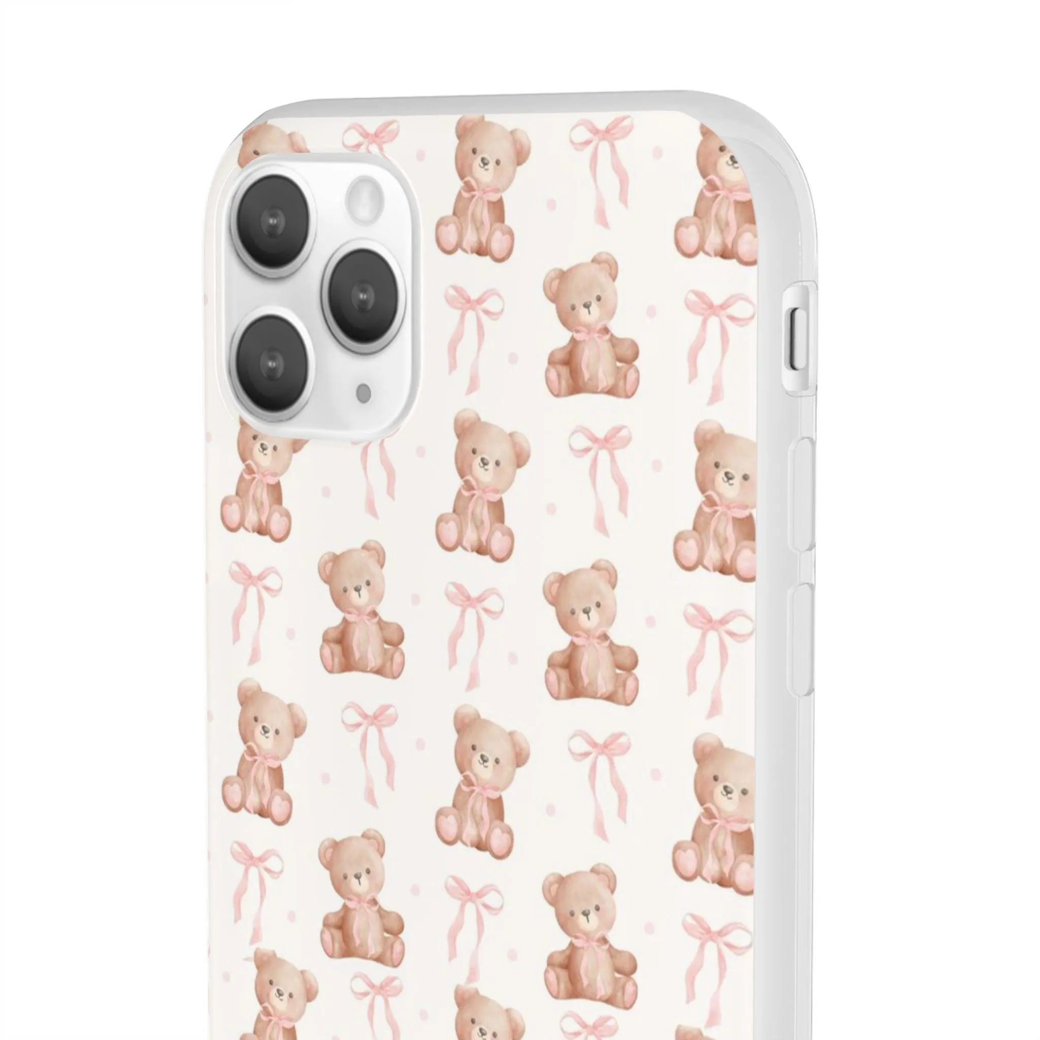 Teddy Bear and Bows Cute Phone Cover - Flexi iPhone Cases