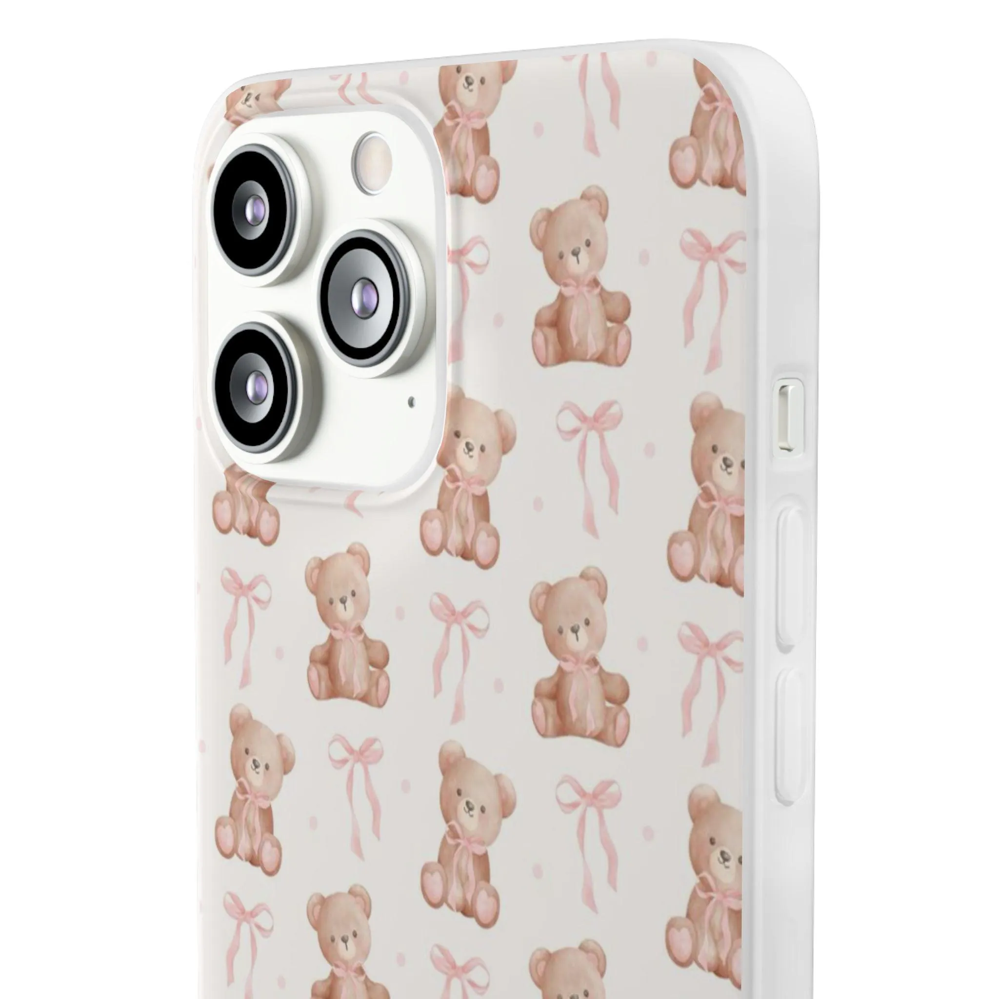 Teddy Bear and Bows Cute Phone Cover - Flexi iPhone Cases