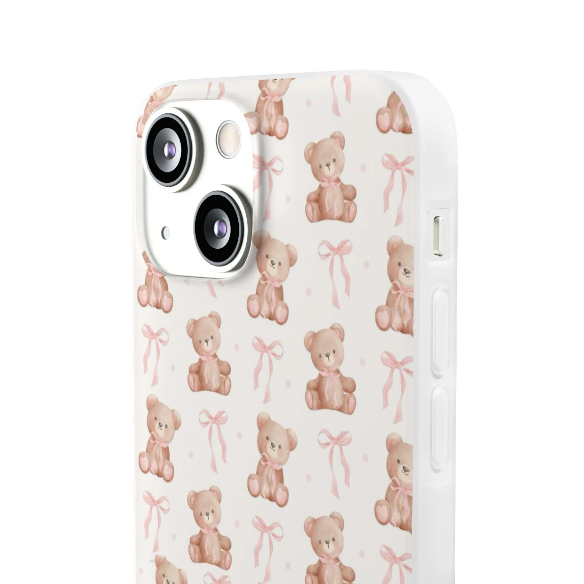 Teddy Bear and Bows Cute Phone Cover - Flexi iPhone Cases