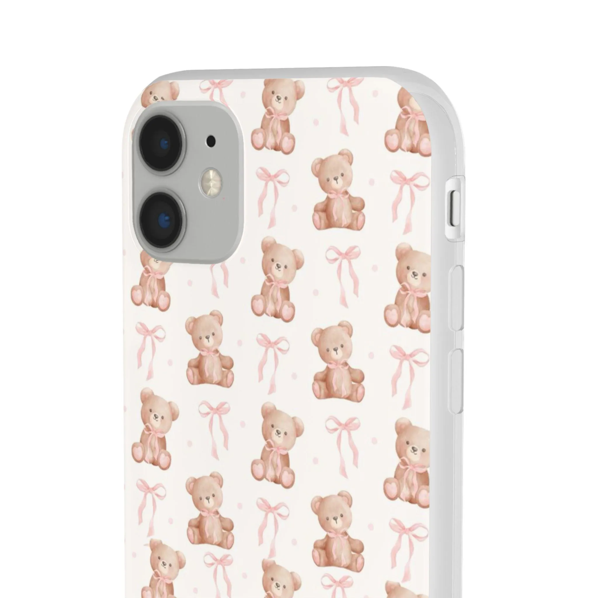 Teddy Bear and Bows Cute Phone Cover - Flexi iPhone Cases